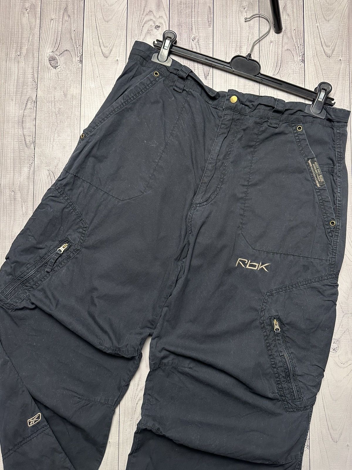 Reebok × Vintage Vintage Reebok cargo drill pants pocket size L rare Size US 34 / EU 50 - 5 Thumbnail
