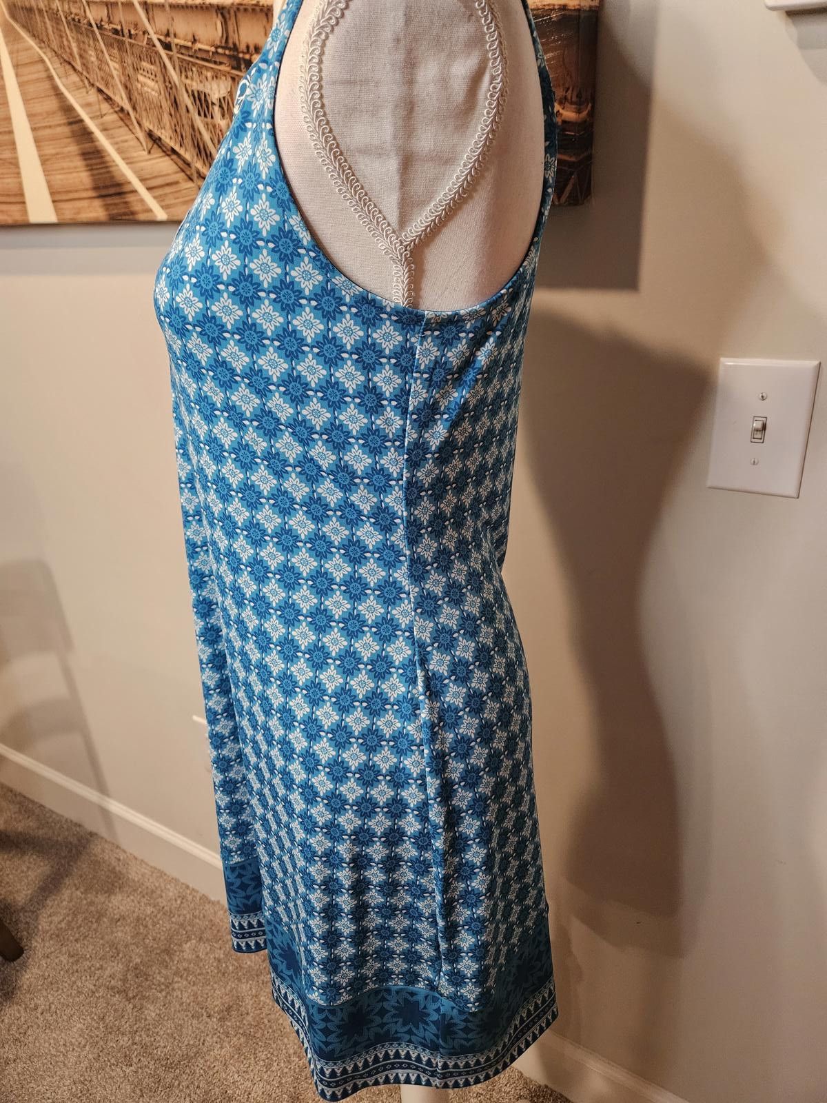 Magliano Magnolia Grace Stylish Blue Patterned Summer Dress Size S / US 4 / IT 40 - 2 Thumbnail