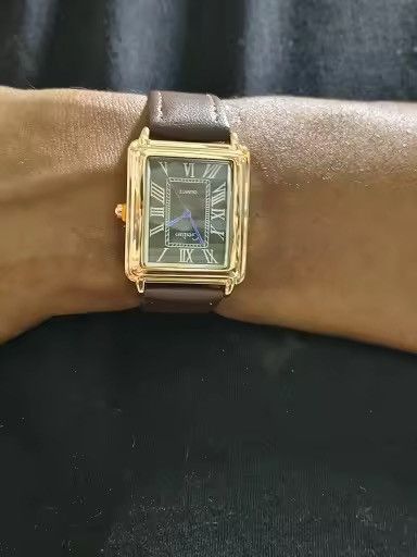 Japanese Brand Classic Roman Dial Quart Watch– Leather Strap Size ONE SIZE - 3 Thumbnail