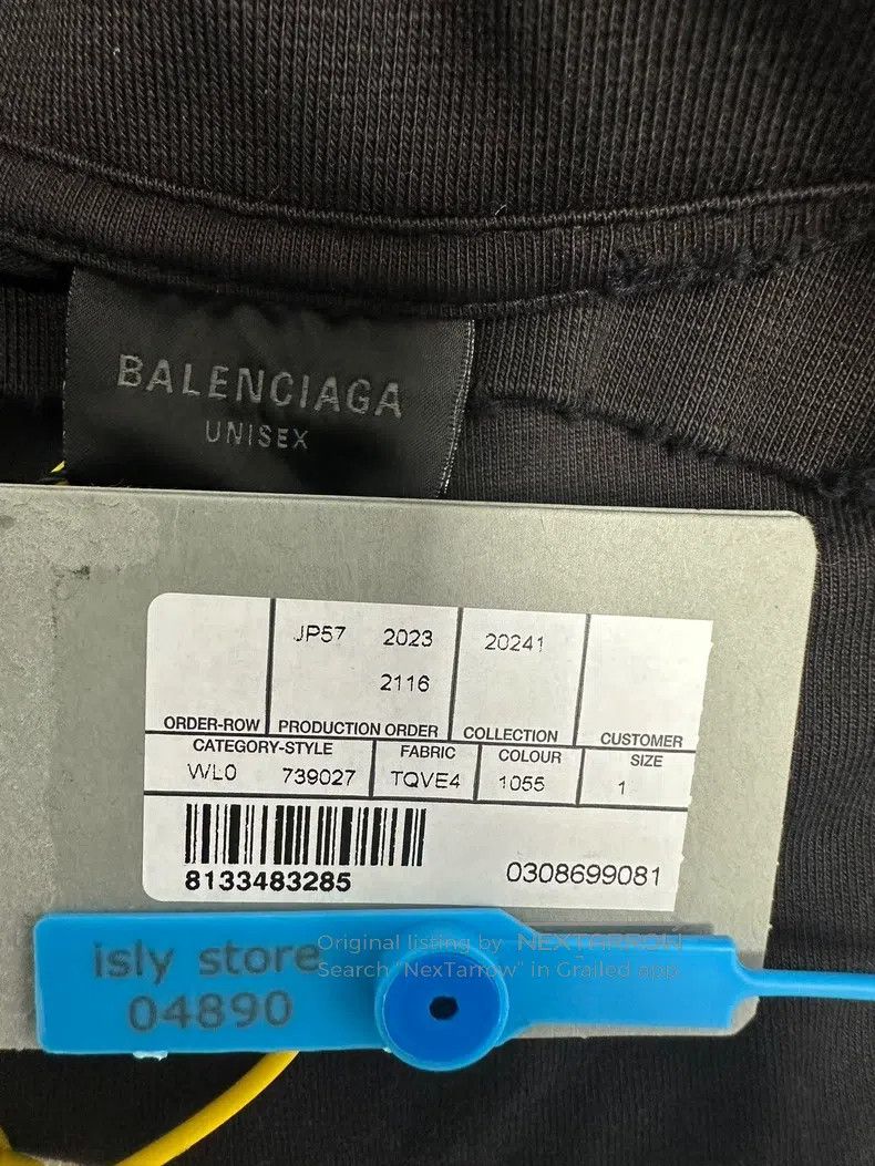 Balenciaga Balenciaga Round Neck Chest Disc Long Sleeve T-Shirt Size US S / EU 44-46 / 1 - 4 Thumbnail