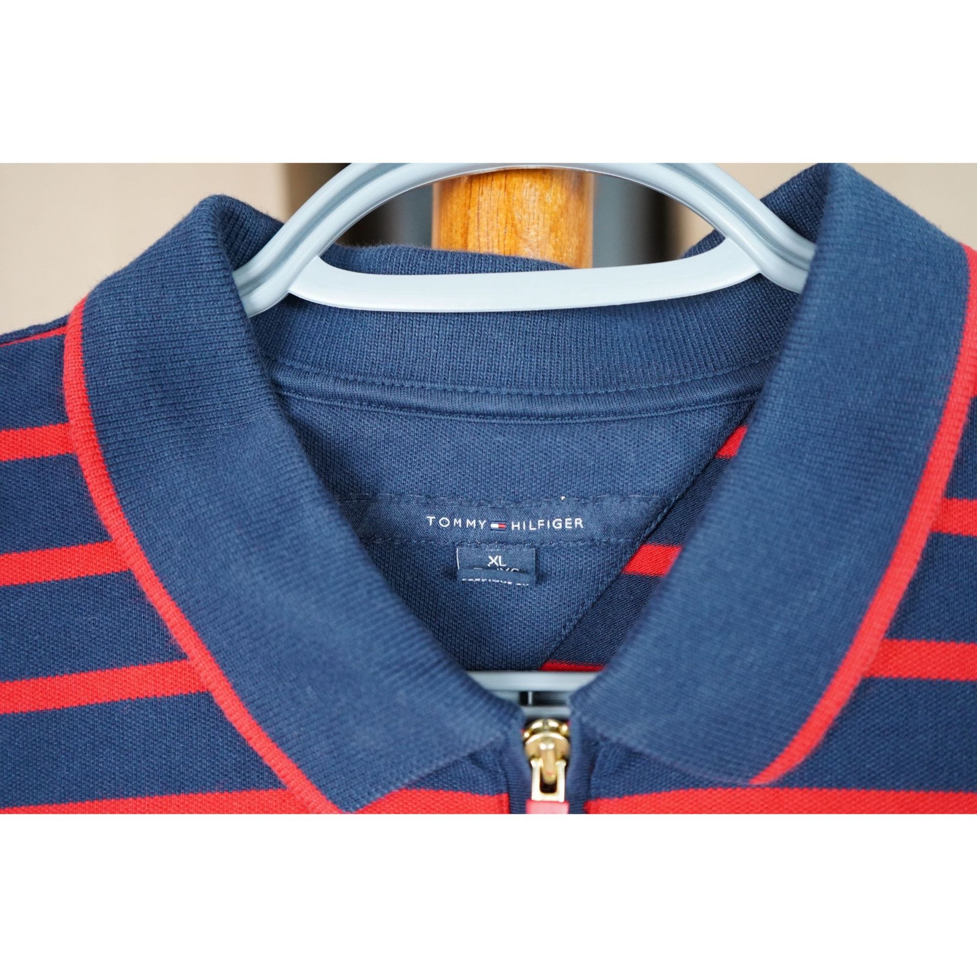 Tommy Hilfiger Tommy Hilfiger Red 1/4 Zip Polo Women's XL #408 Size XL / US 12-14 / IT 48-50 - 5 Thumbnail