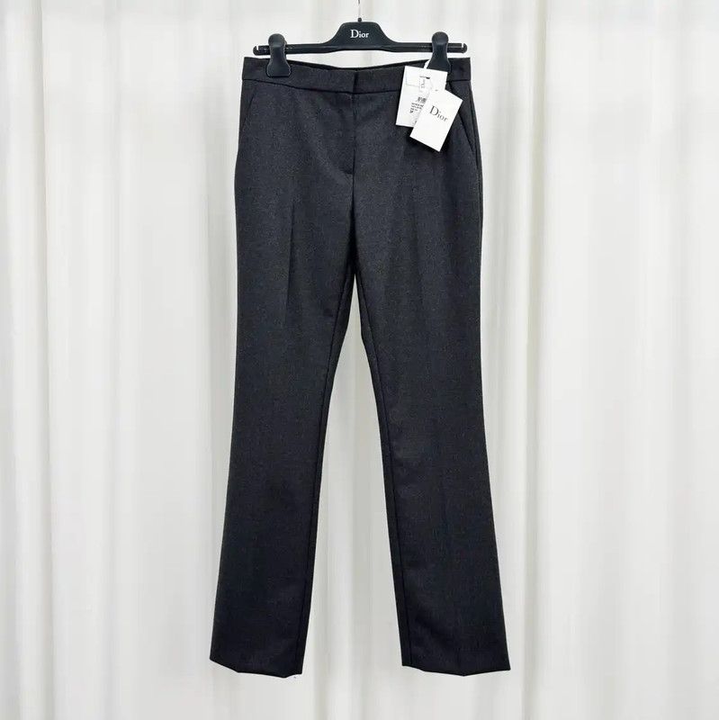 Dior Women's Grey Wool Blend Casual Pants 0089