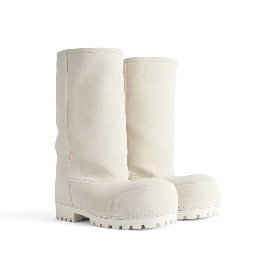 Balenciaga o1bcso1str1025 Alaska Fur High Boots in White Size US 11 / IT 41 - 2 Thumbnail