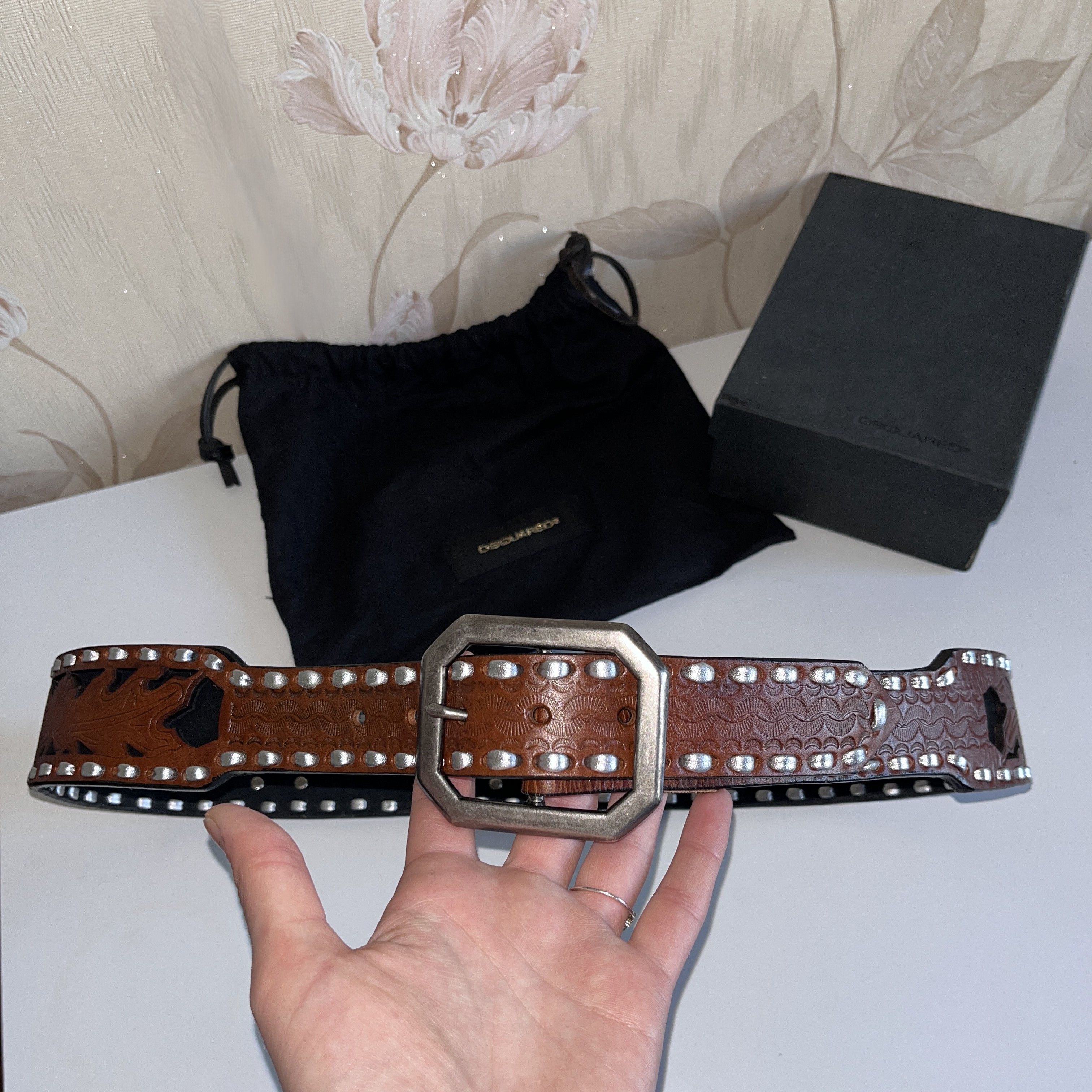 Dsquared2 Belt buckle punk big metal letters logo dsquared2 108 cm Size ONE SIZE - 3 Thumbnail