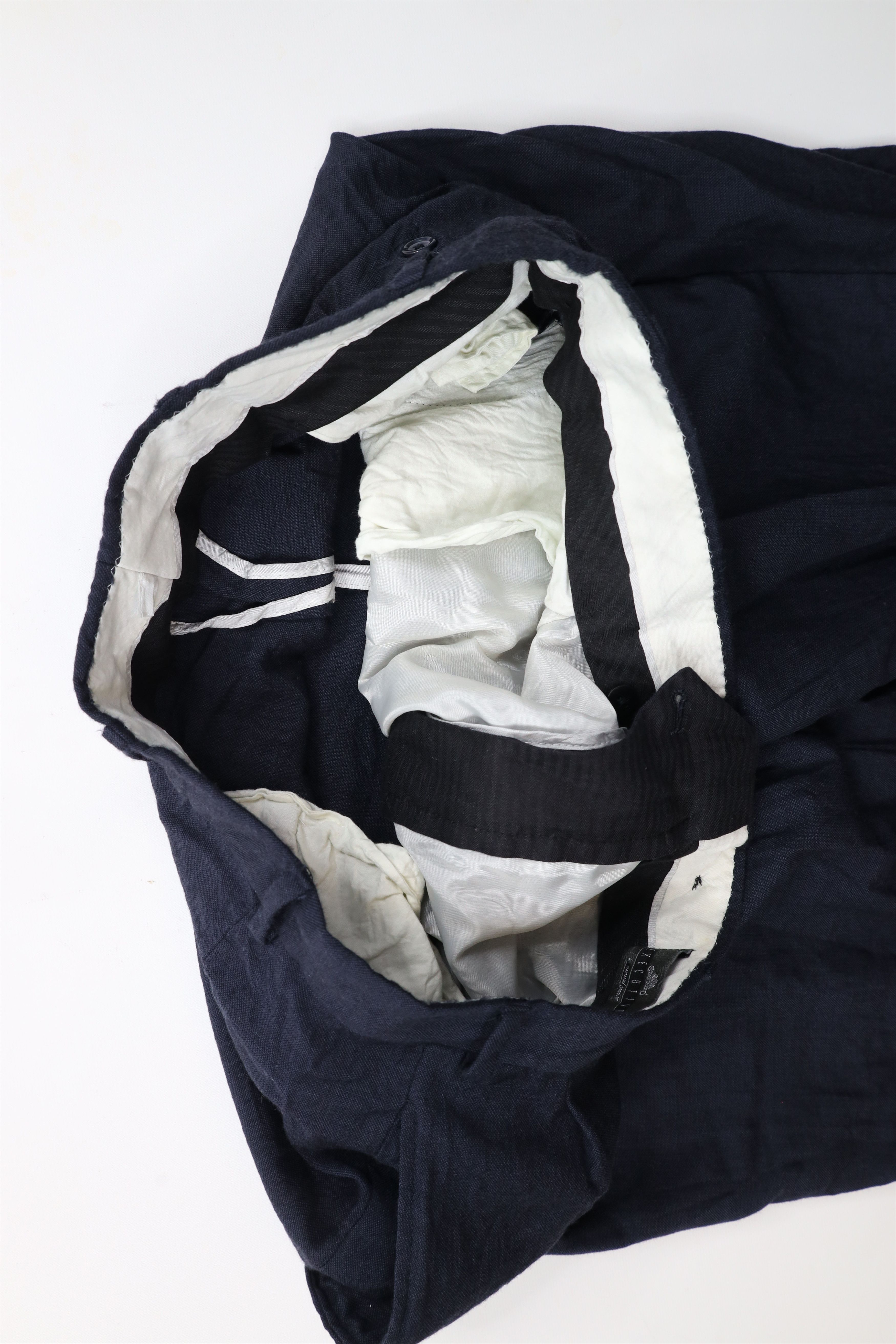 Vintage Vintage 90s Streetwear Pleated Wide Leg Chino Pants Blue Size US 34 / EU 50 - 7 Thumbnail