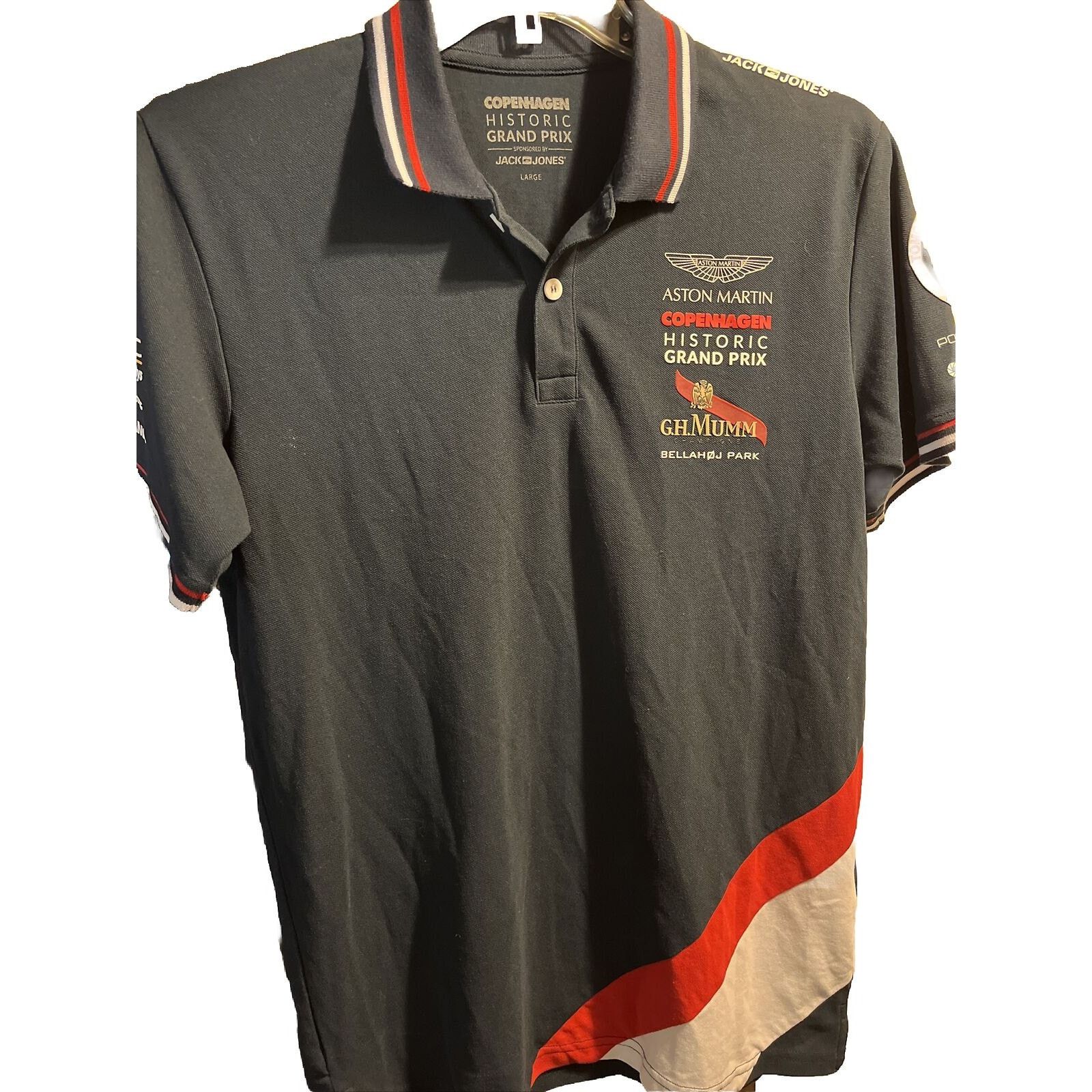 Other Copenhagen Historic Grand Prix Men’s L Navy Blue Button Polo Size US L / EU 52-54 / 3 - 1 Thumbnail