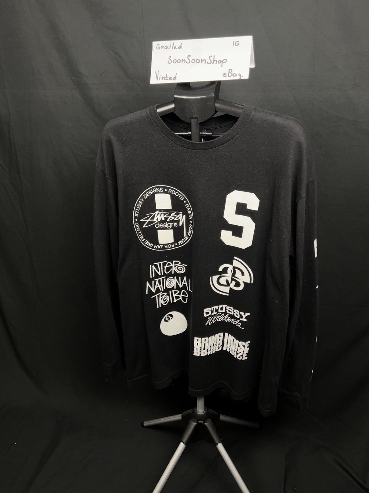 Designer Stussy big logos skull rat longsleeve tee Size US XL / EU 56 / 4 - 3 Thumbnail