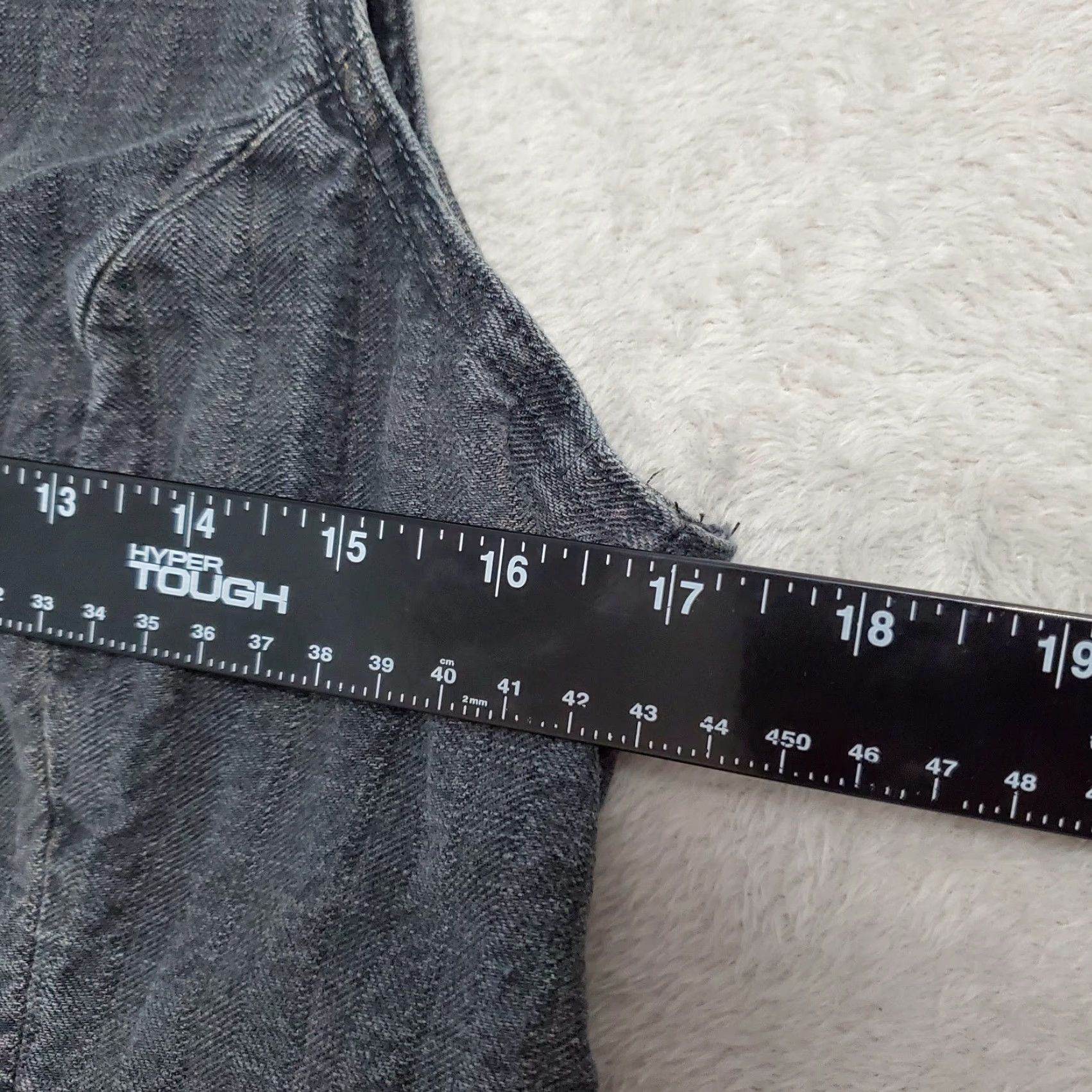 Our Legacy VINTAGE OUR LEGACY Biker Zip Vest Women 42 M Washed Gray Torino Stripe Denim Top Shirt Size M / US 6-8 / IT 42-44 - 7 Thumbnail