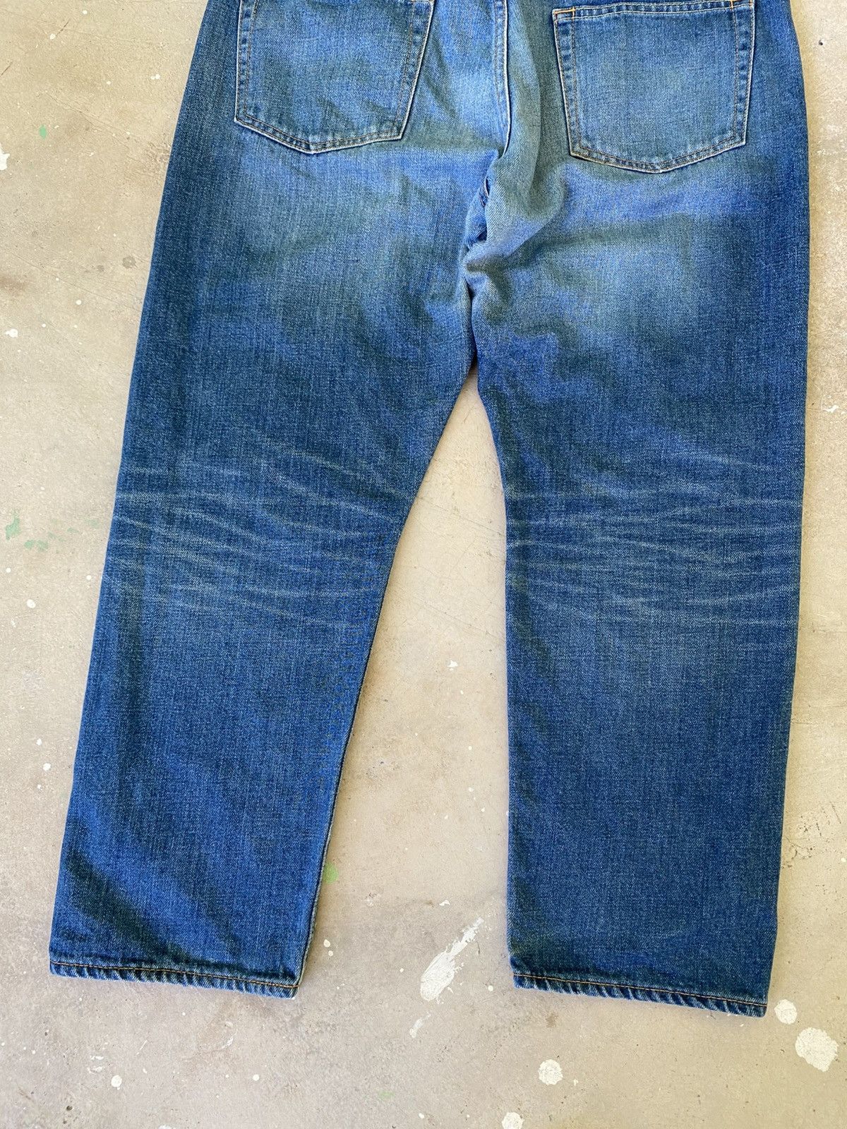Japanese Brand Deep Blue Japan Selvedge Faded Denim Jeans W34 Size US 34 / EU 50 - 10 Thumbnail