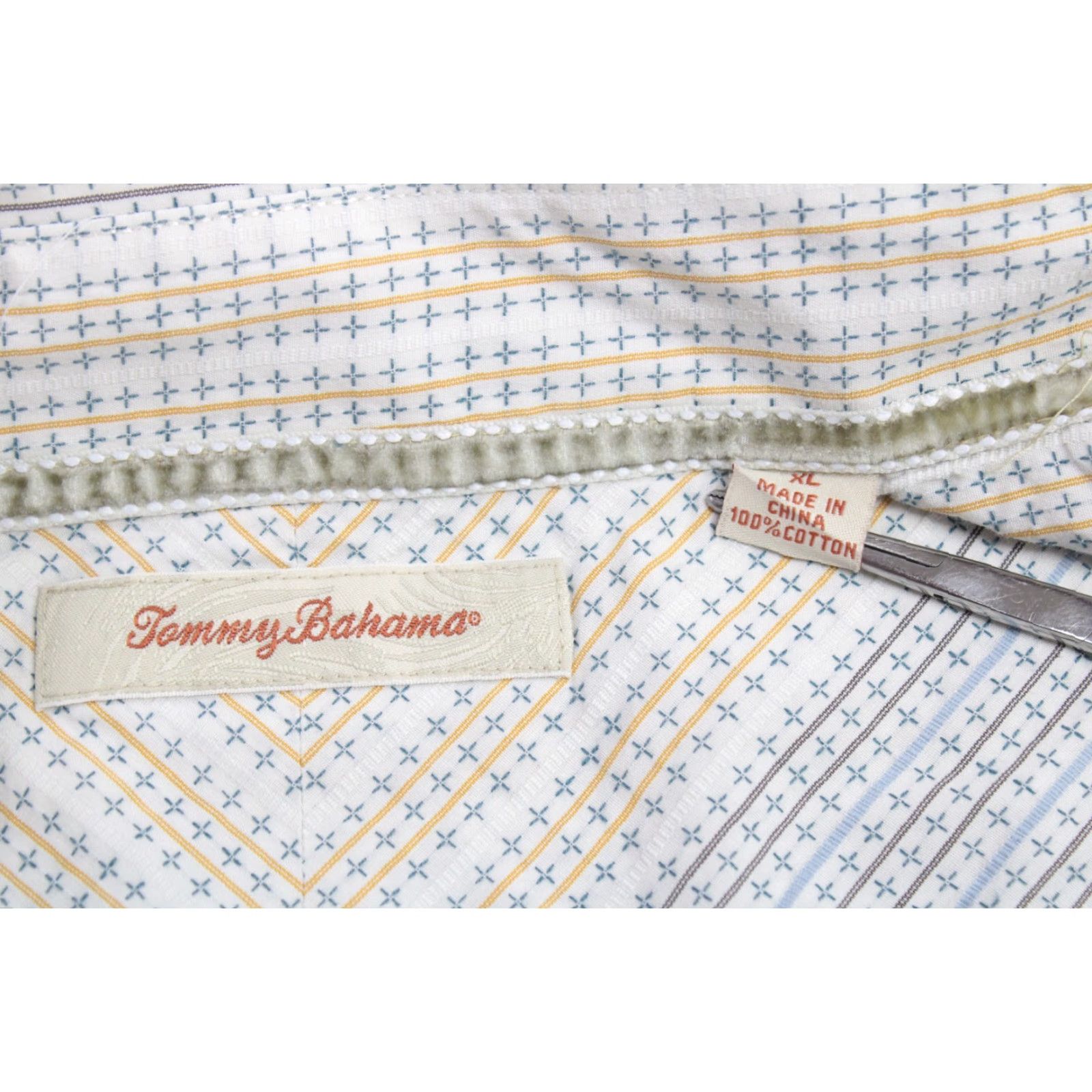Tommy Bahama Tommy Bahama Shirt Men's XL Beige Long Sleeve Cotton Preppy Vacation Casual Button-Up Shirt Size US XL / EU 56 / 4 - 7 Thumbnail
