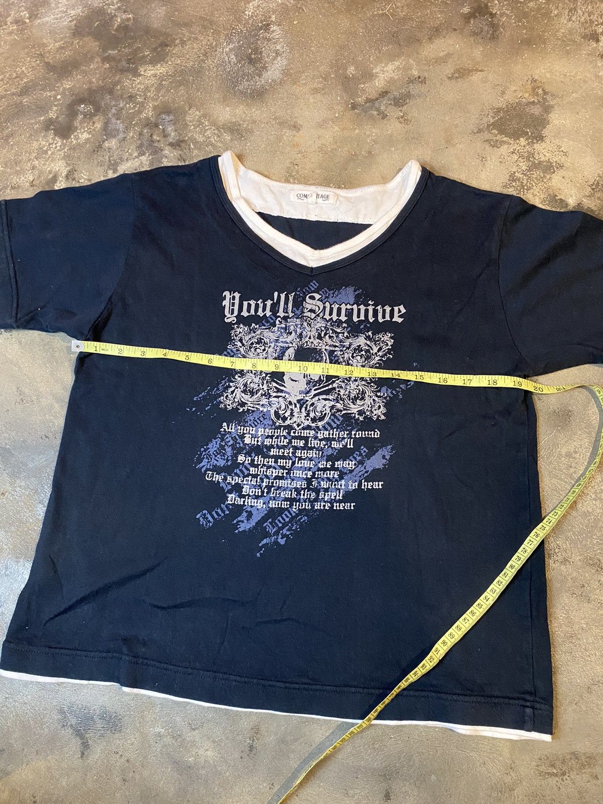 If Six Was Nine × Japanese Brand × Le Grande Bleu (L.G.B.) undefined "you'll survive" double layer poem tshirt japan Size US M / EU 48-50 / 2 - 8 Thumbnail