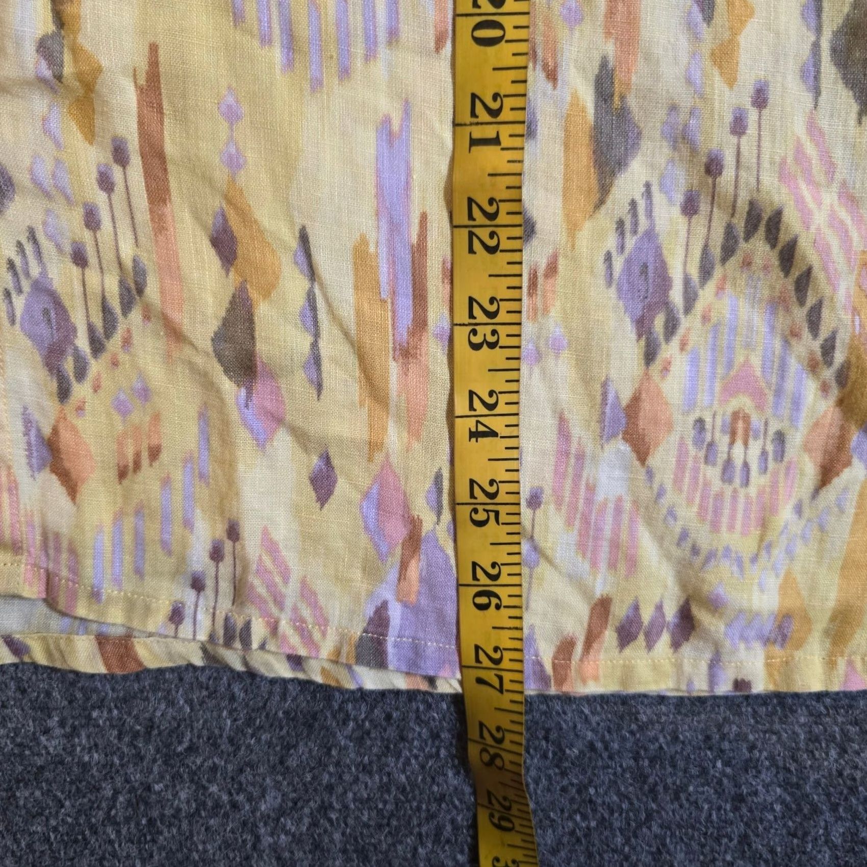 Coldwater Creek Coldwater Creek Top Womens Medium Yellow Linen Button Southwest Aztec Casual Blouse Shirt M Ladies Womens Size M / US 6-8 / IT 42-44 - 6 Thumbnail