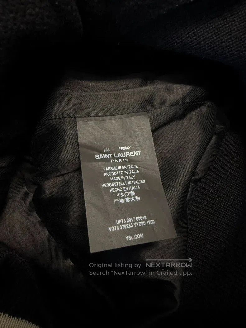 Saint Laurent Paris Saint Laurent Black Baseball Jacket. Size XS / US 0-2 / IT 36-38 - 3 Thumbnail