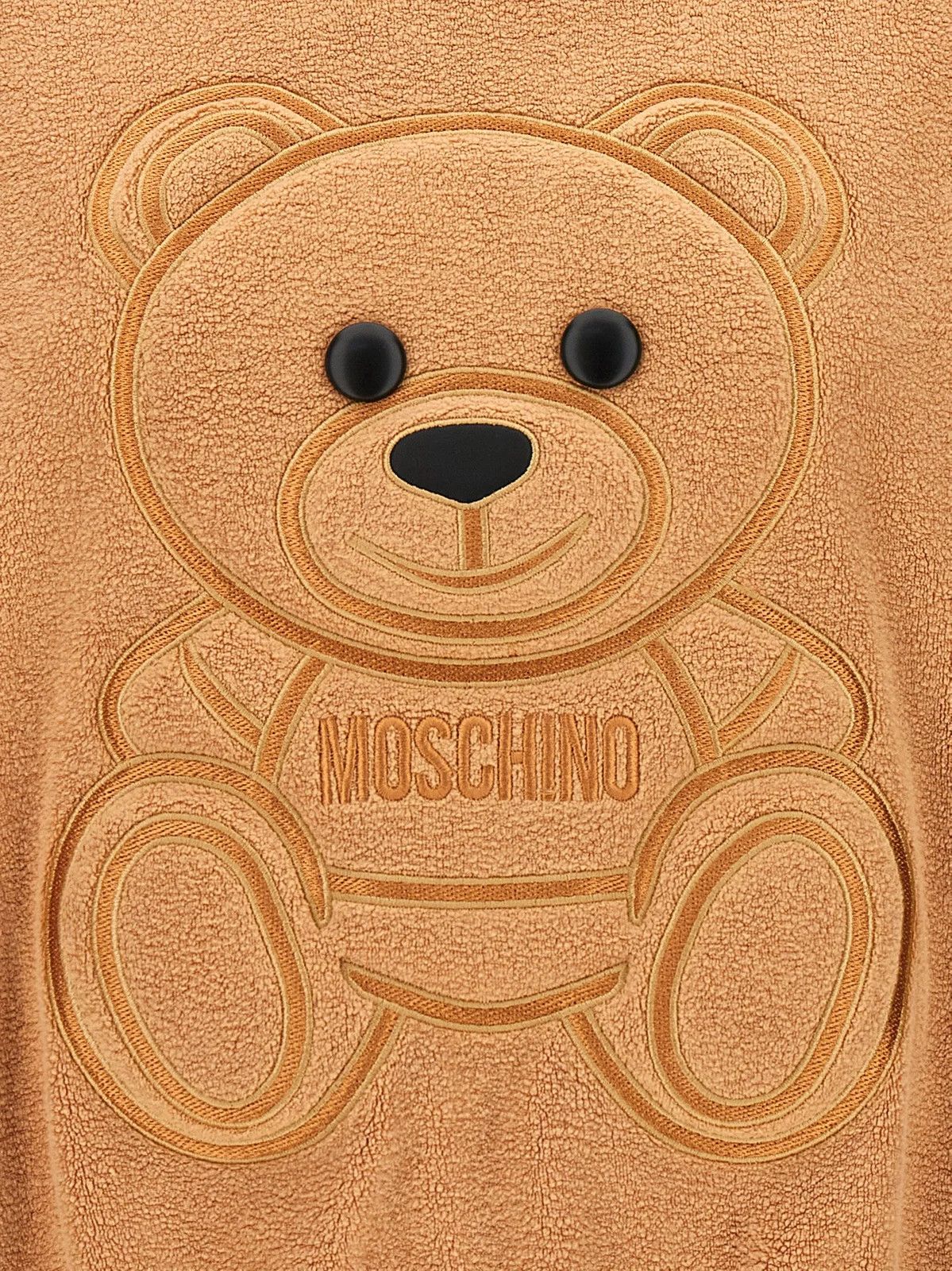 Moschino o1y0225 Logo Embellished Hoodie in Camel Size US L / EU 52-54 / 3 - 3 Thumbnail