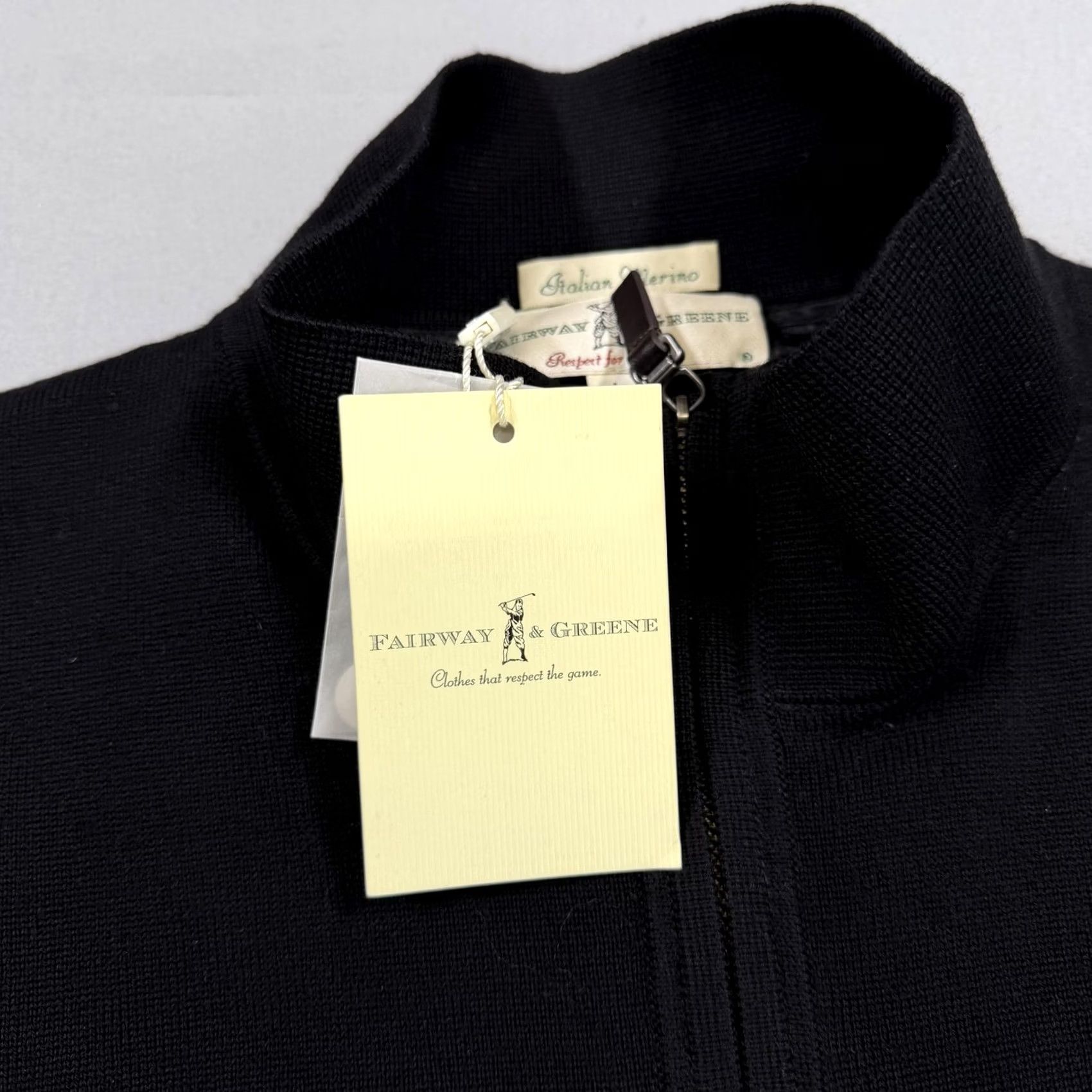 Vintage Fairway & Greene Sweater Vest Mens L Black 1/4 Zip Mock Neck Golf EZGO Size US L / EU 52-54 / 3 - 4 Thumbnail