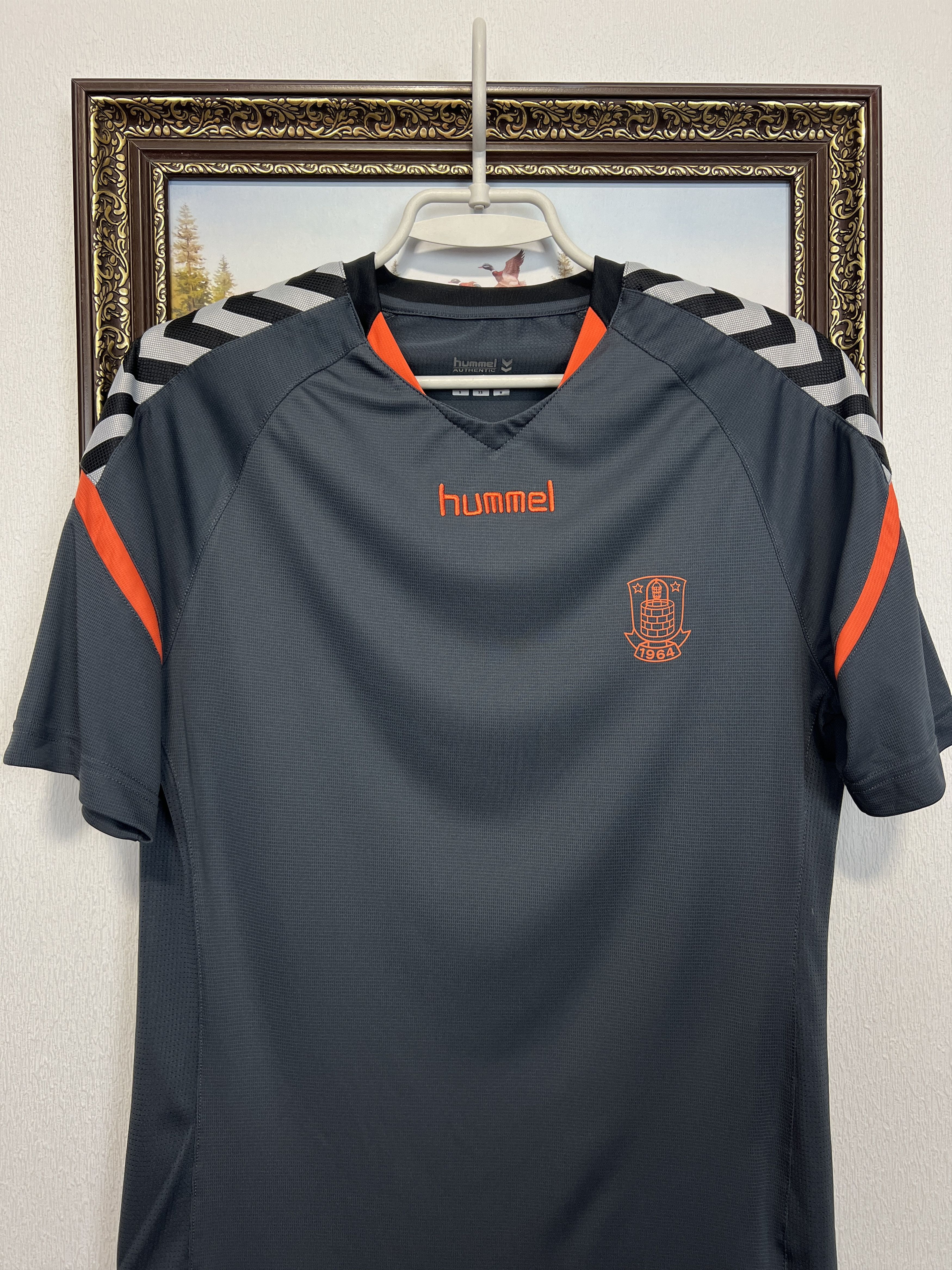 Hummel Brondby football shirt Soccer Train Jersey Sport Trikot Rare Size US S / EU 44-46 / 1 - 2 Thumbnail
