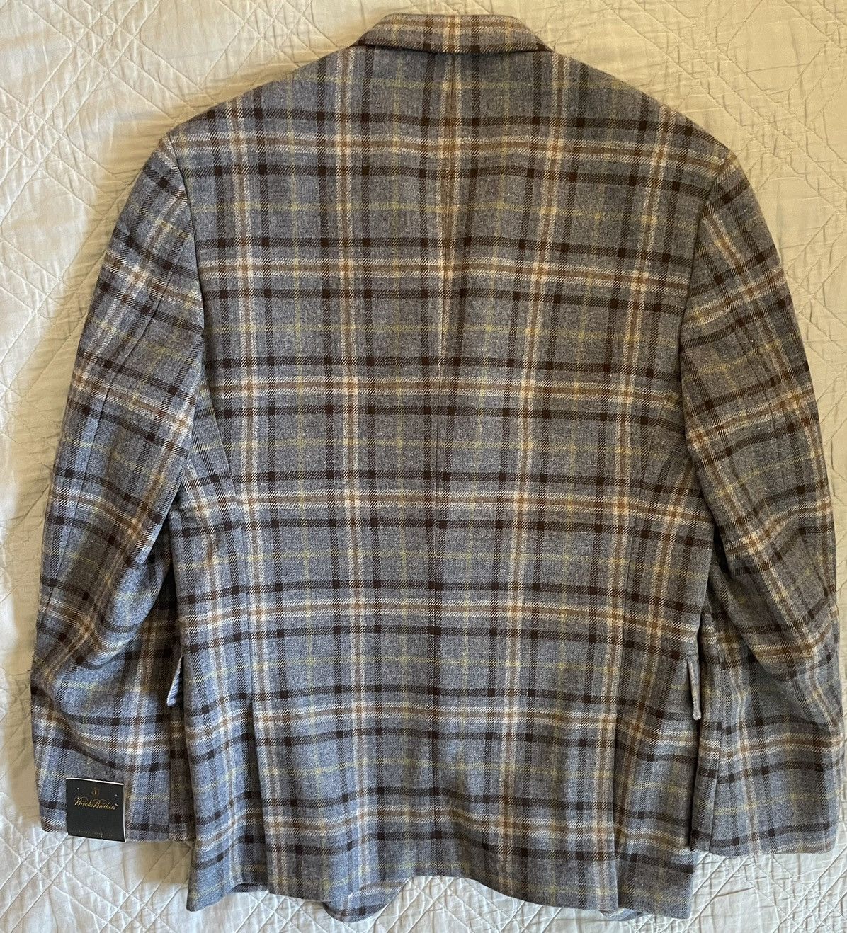 Brooks Brothers Check Print Wool Sport Coat Size 40R - 7 Thumbnail