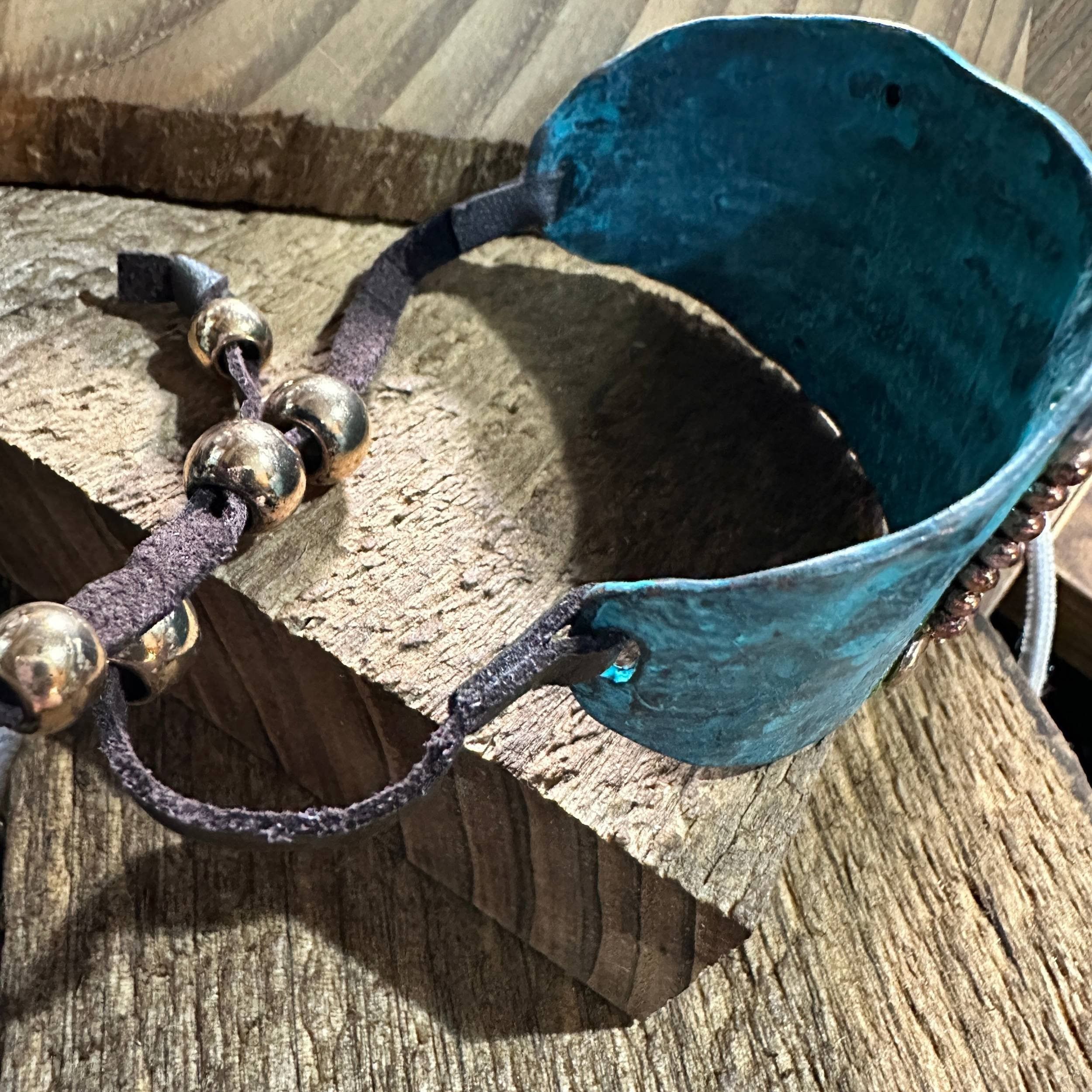 Other Hide Your Crazy Patina Western Bracelet Cuff with Adjustable Size ONE SIZE - 3 Thumbnail