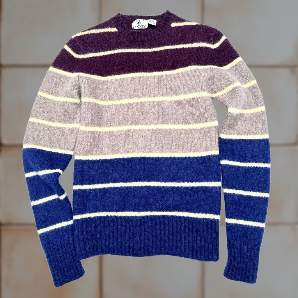 Jockey Jockey Wool Sweater Purple 90s Crew Neck M Womens VTG Pullover Size M / US 6-8 / IT 42-44 - 1 Thumbnail