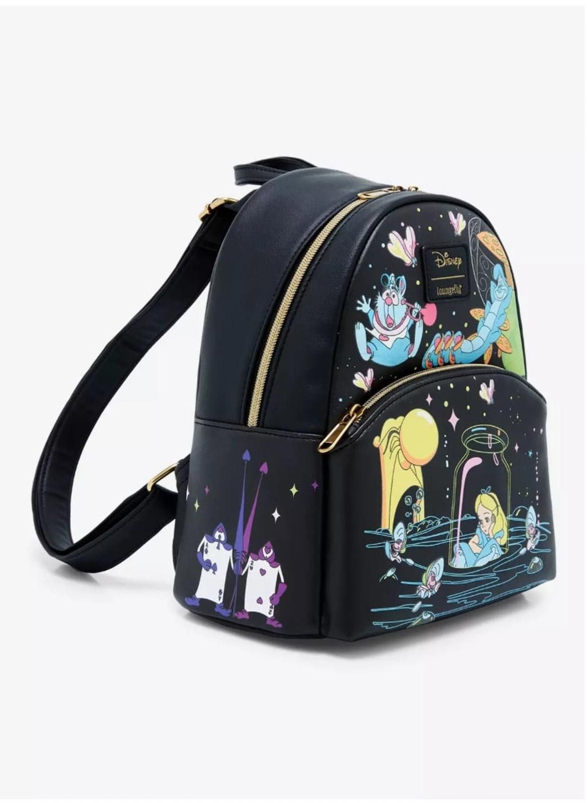 Loungefly Alice In Wonderland GITD Psychedelic Mini Backpack