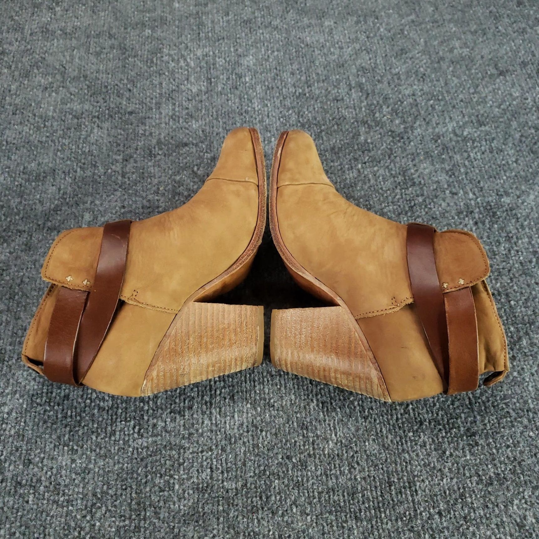 Rag & Bone rag & bone Harrow Boots Womens Size 7 Tan Leather Ankle Booties Stacked Heel ZZ Size US 7 / IT 37 - 6 Thumbnail