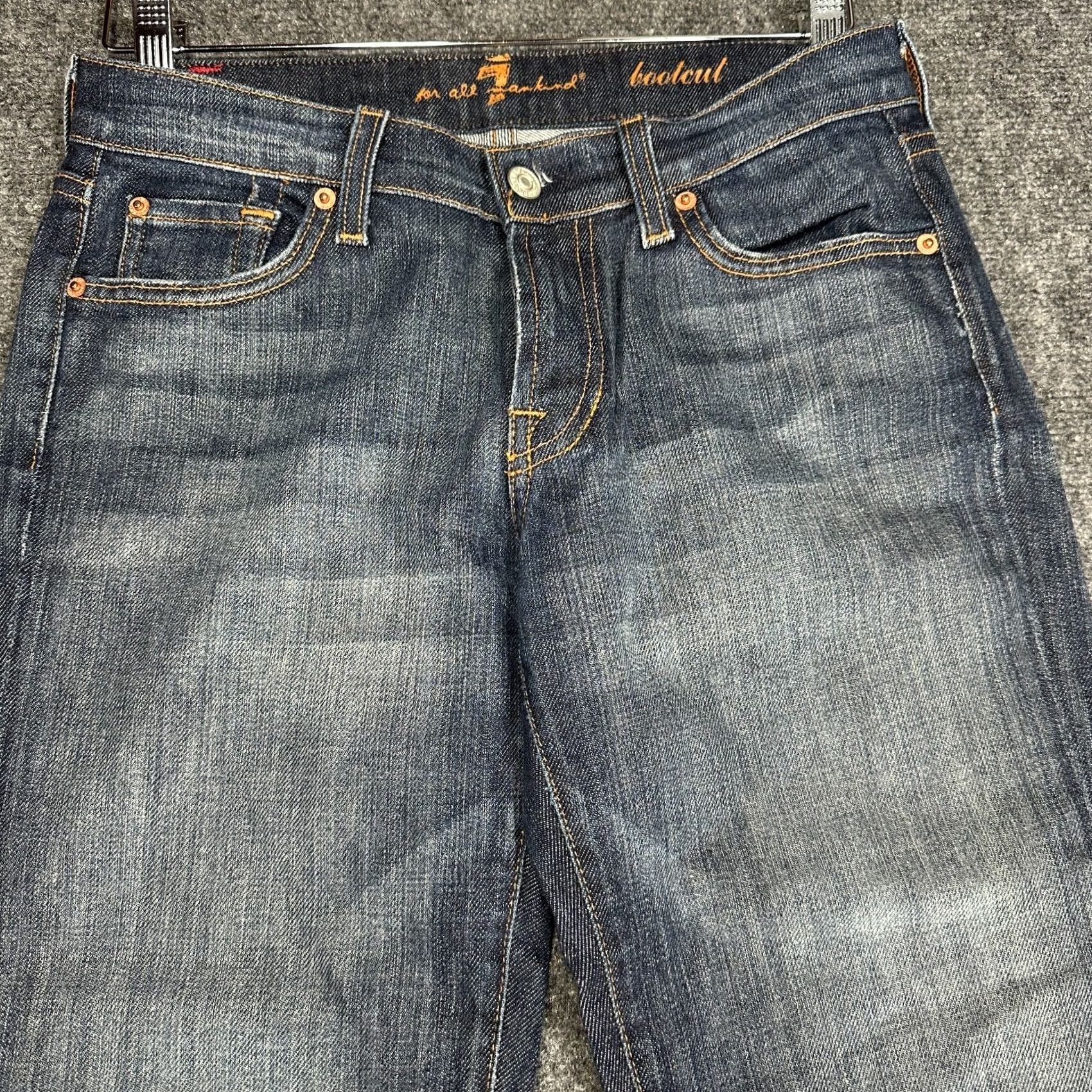 7 For All Mankind 7 For All Mankind Jeans Womens Jeans Bootcut 27 Medium Wash Blue Cotton Stretch 5-Pocket Size 27" / US 4 / IT 40 - 3 Thumbnail