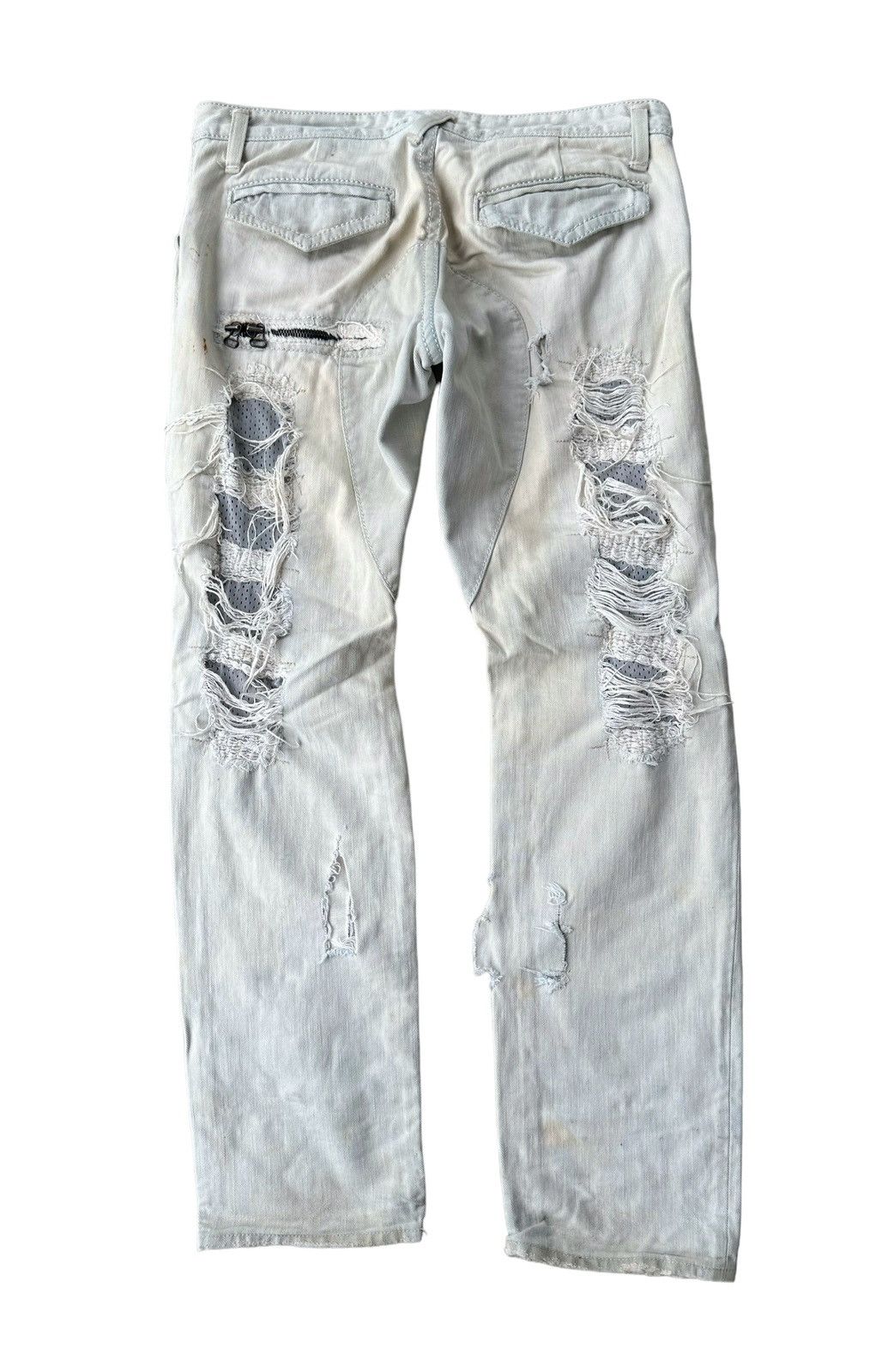 Designer Izreel Kazuhiro Takakuro distressed style sedi denim jeans Size US 34 / EU 50 - 2 Thumbnail