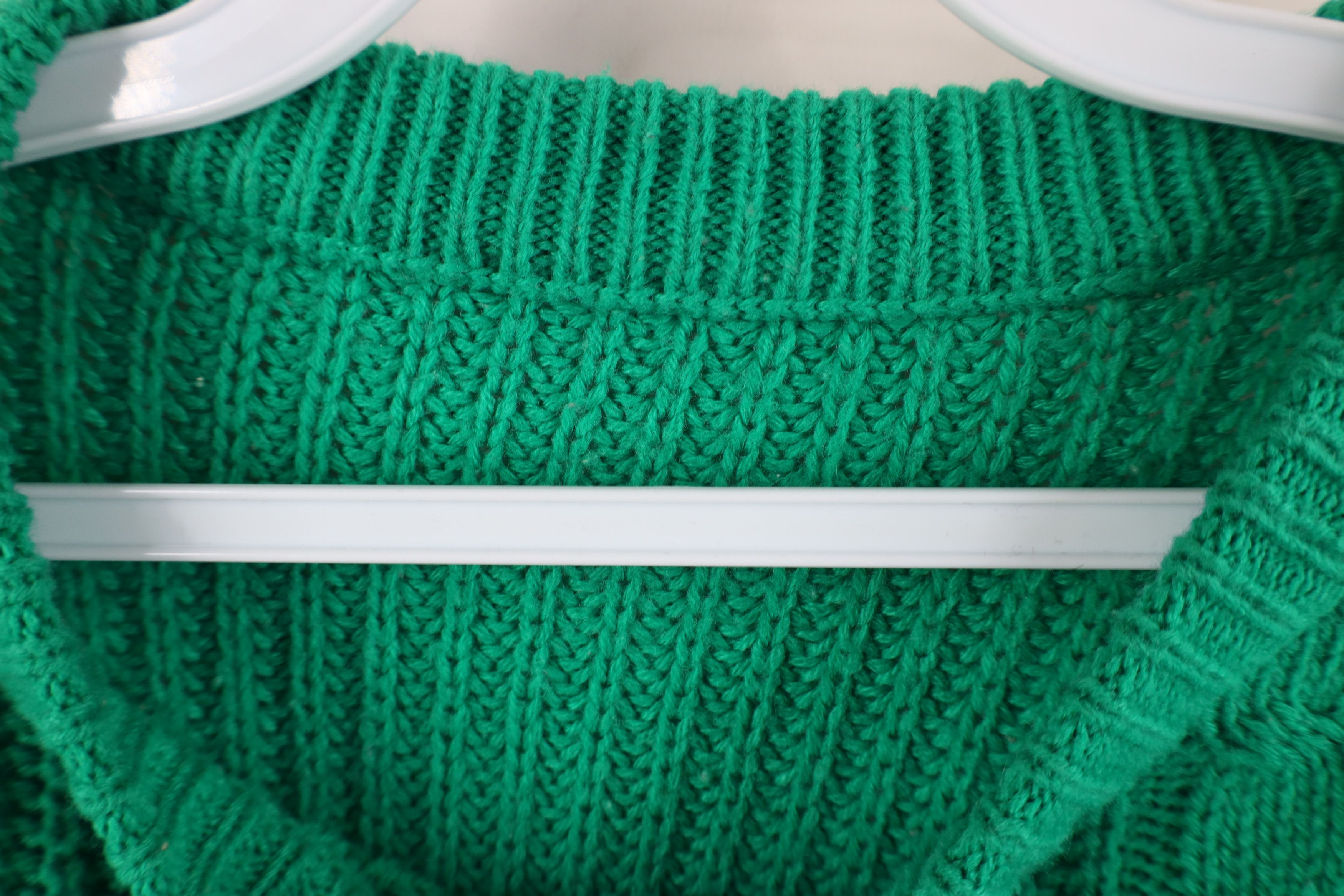 Vintage Vintage 90s Streetwear Ribbed Cable Knit Sweater Green Size XL / US 12-14 / IT 48-50 - 9 Thumbnail