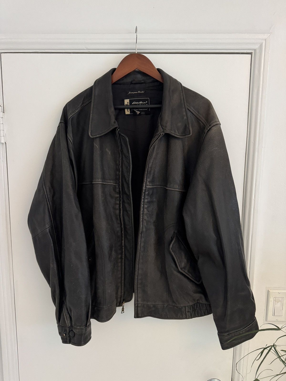 Eddie Bauer Vintage Eddie Bauer Leather Bomber Jacket Size US XL / EU 56 / 4 - 1 Thumbnail