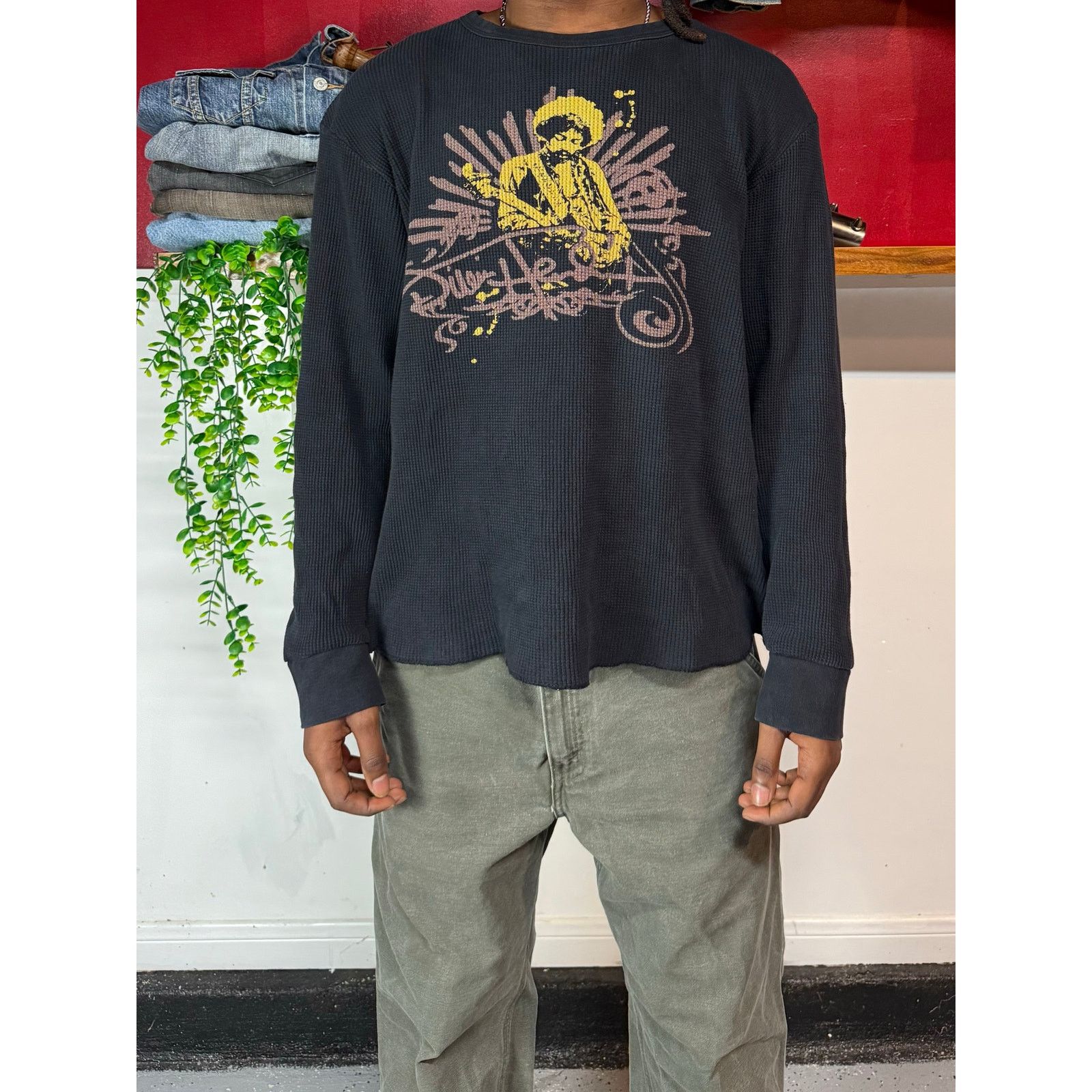 Jimi Hendrix y2k jimi hendrix long sleeve thermal Size US L / EU 52-54 / 3 - 1 Thumbnail