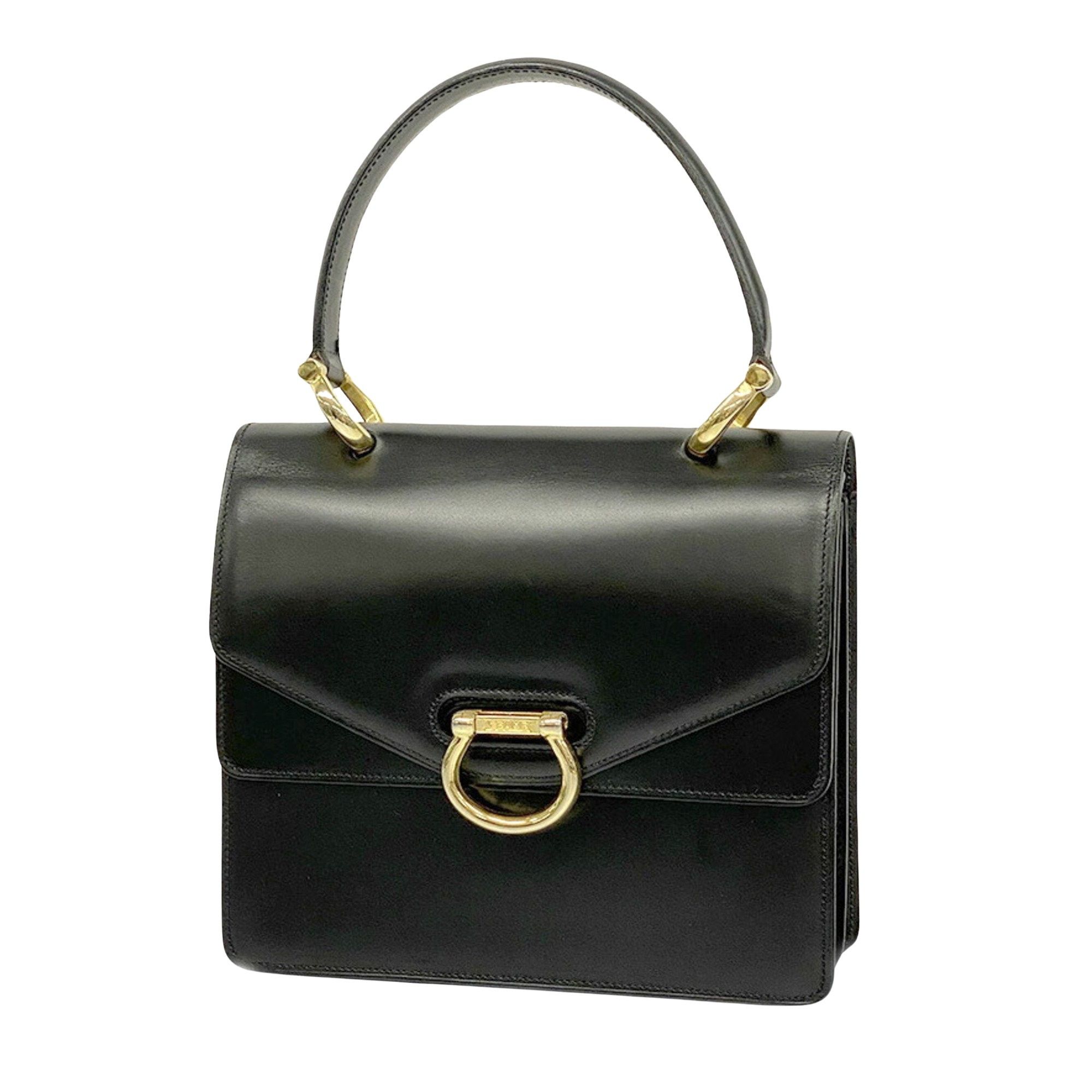 image of Celine Céline Gancini Handbag in Black, Women's