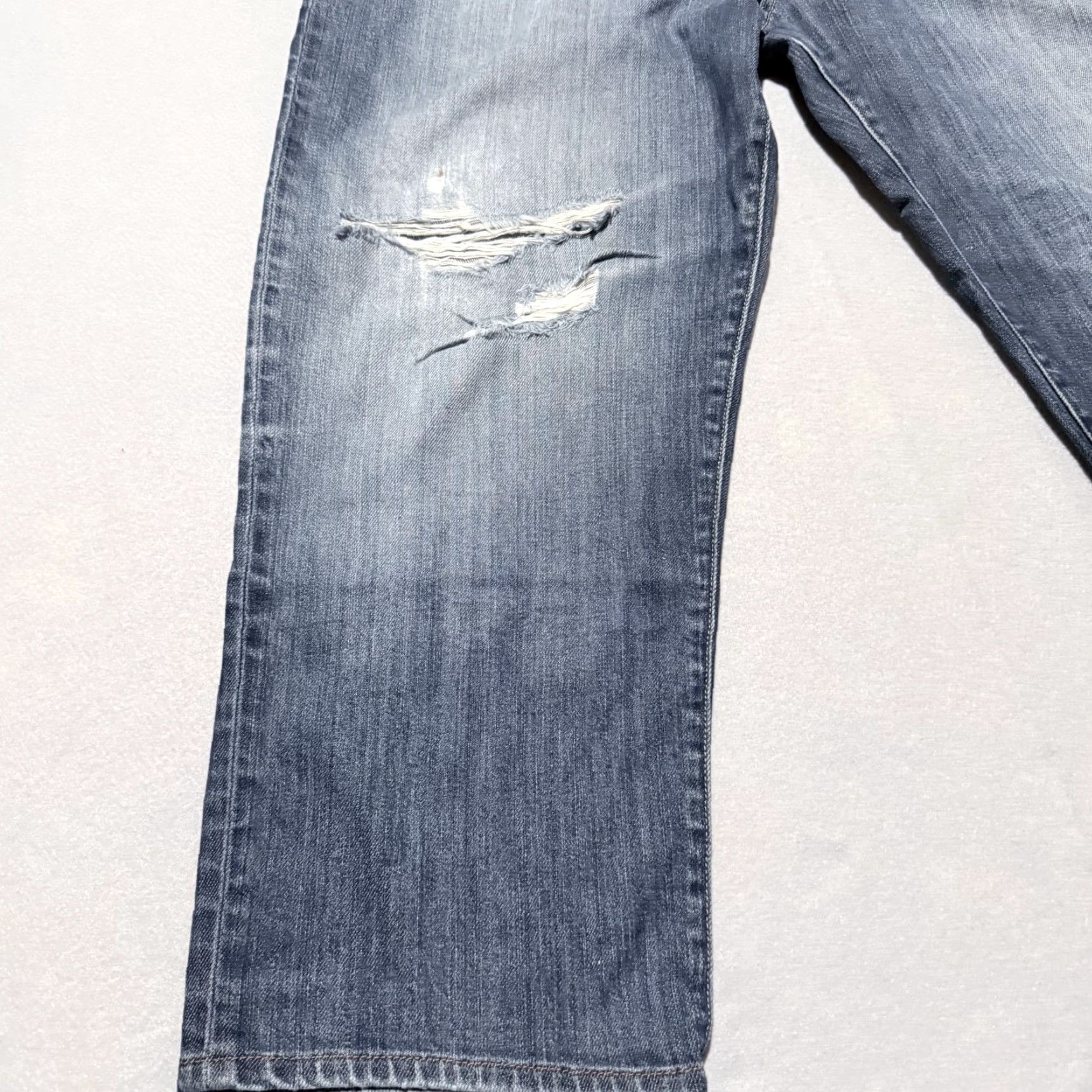 Lucky Brand Lucky Brand Jeans Men 38X30 Blue Denim Straight 5-Pocket Distressed Zip Fly Classic 329 Size US 38 / EU 54 - 4 Thumbnail