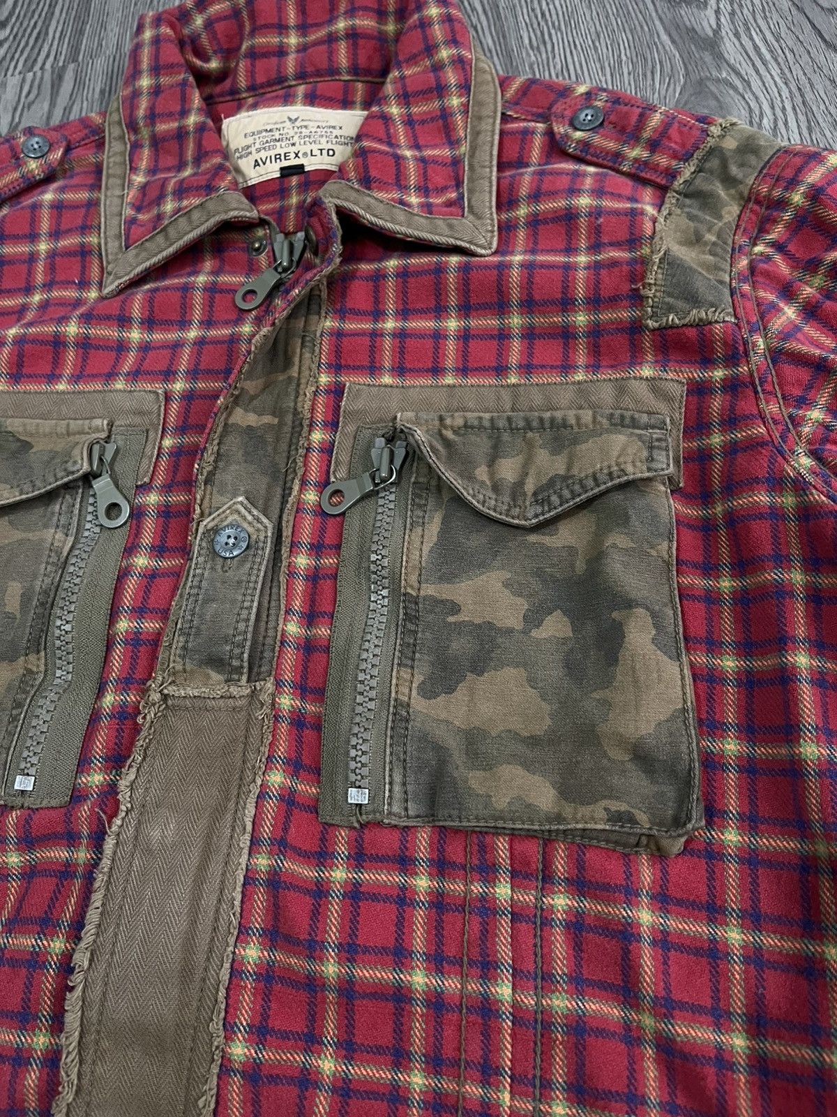 Avirex ⚡️RARE⚡️Vtg Avirex militery flanel jacket Size US L / EU 52-54 / 3 - 7 Thumbnail