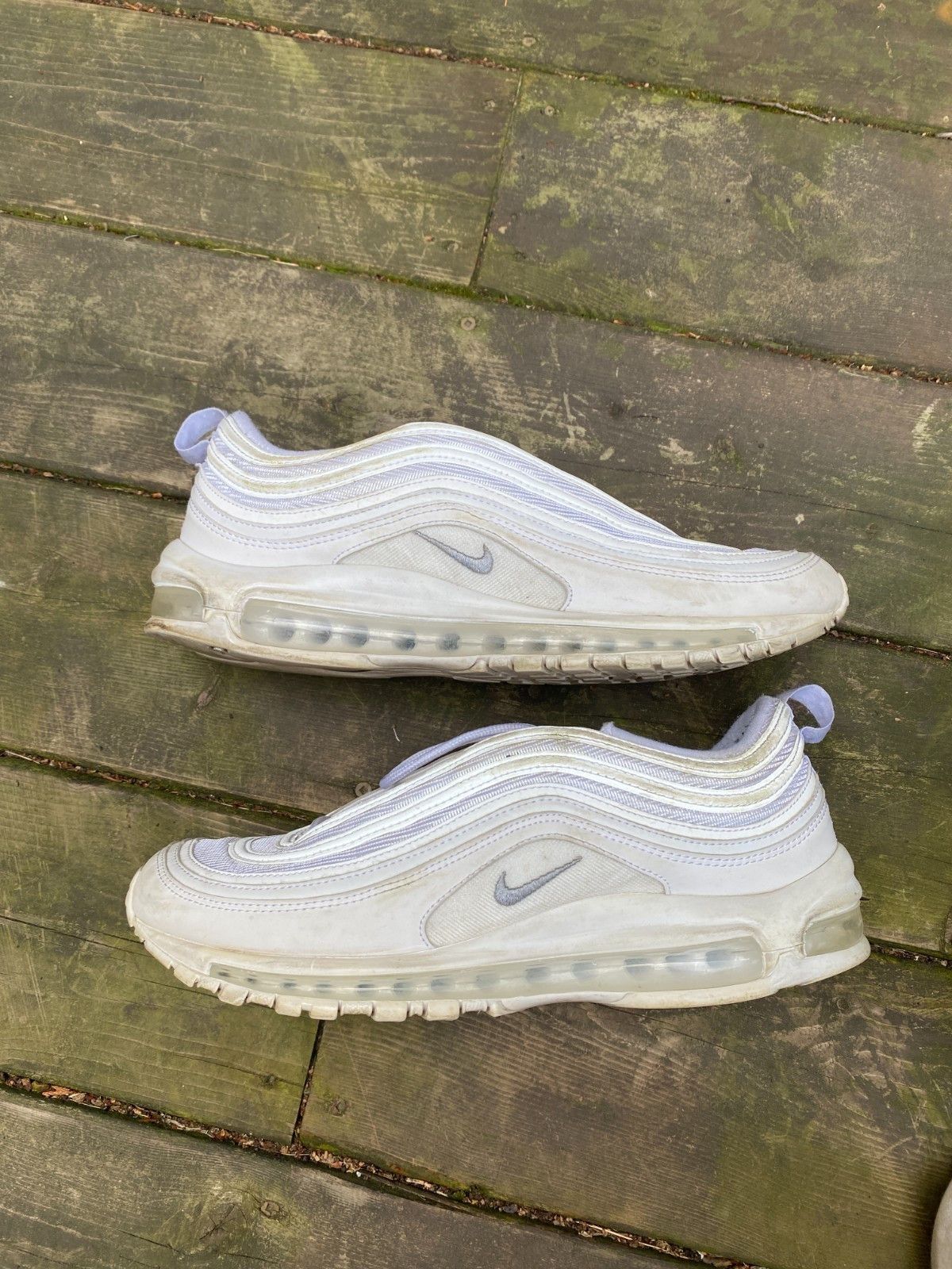 Nike Nike Air Max 97 Triple White Wolf Gray Running Shoes 921826 Size US 10.5 / EU 43-44 - 3 Thumbnail