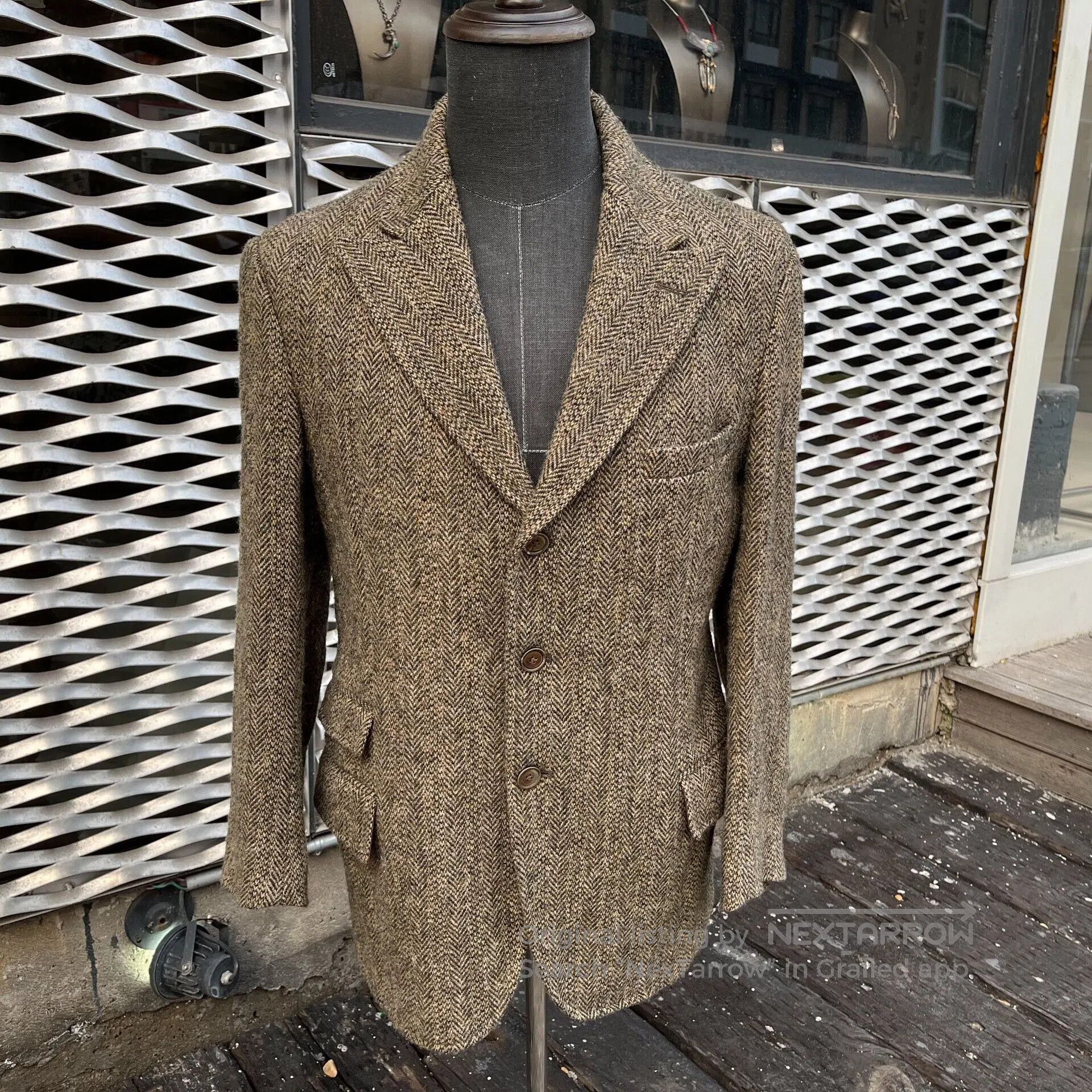 RRL Ralph Lauren RRL Houndstooth Wool Suit Jacket. Size US S / EU 44-46 / 1 - 1 Thumbnail