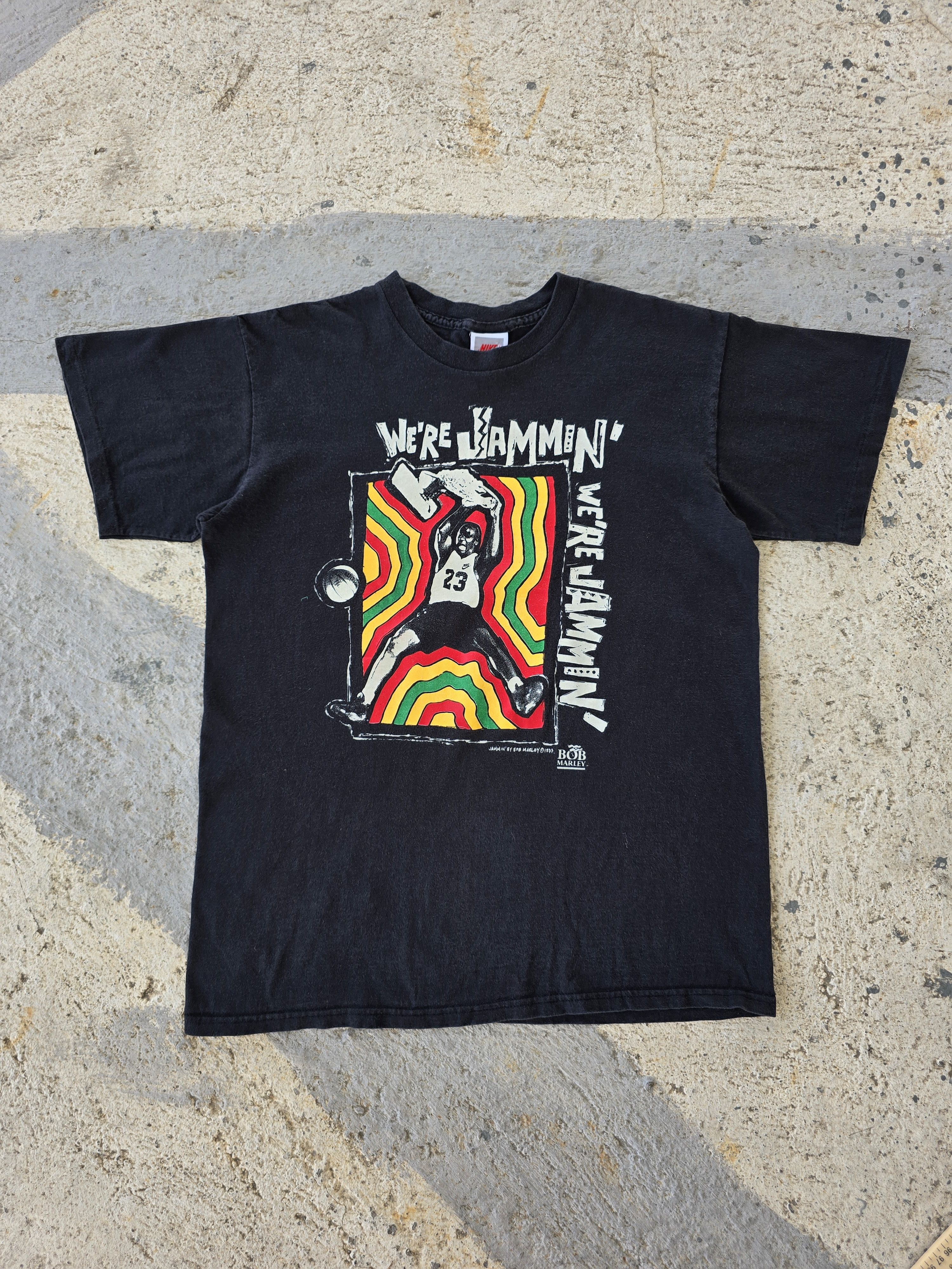 Nike Vintage We're Jammin Michael Jordan Bob Marley Tee Shirt Size US M / EU 48-50 / 2 - 1 Thumbnail