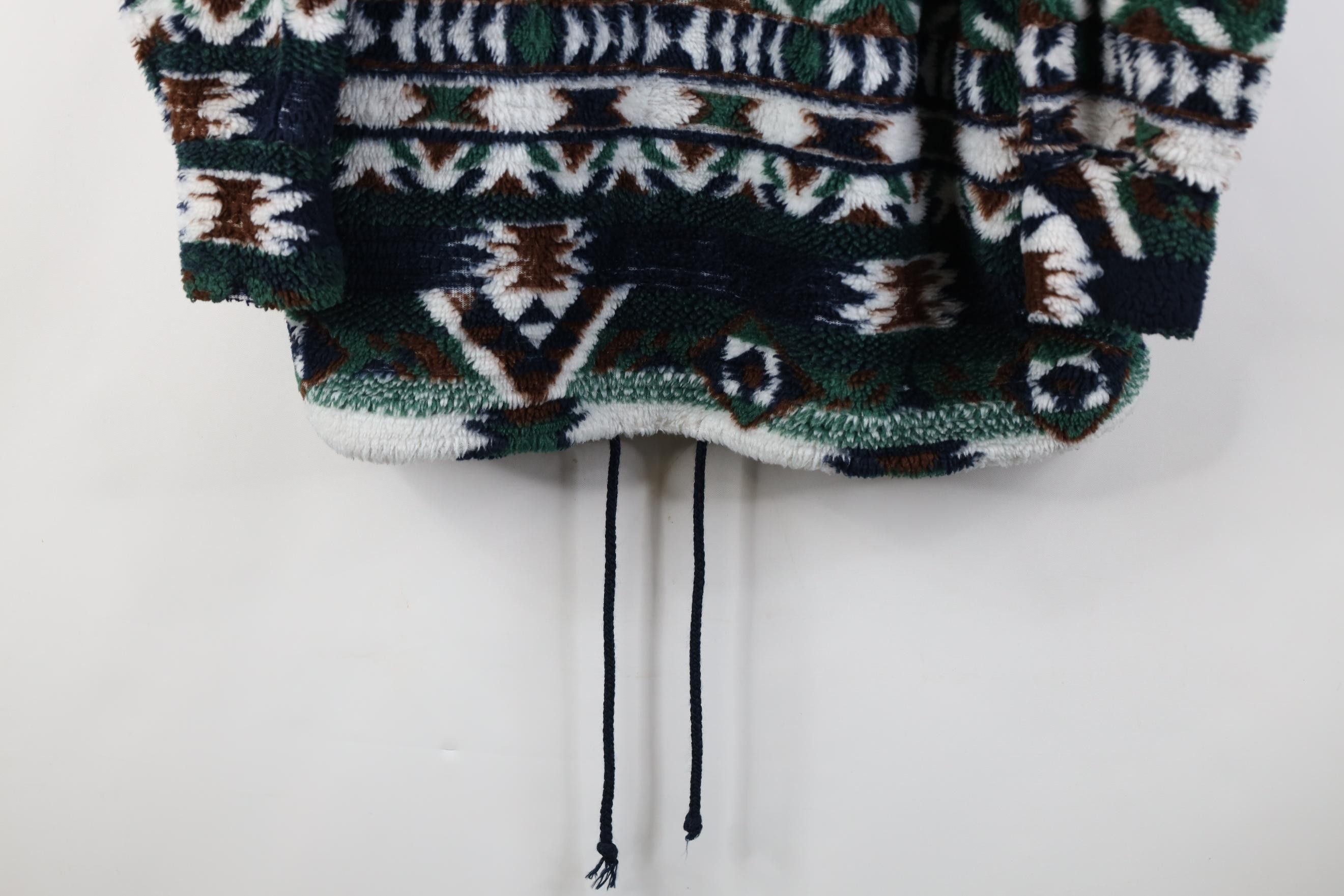 Vintage Vintage 90s Streetwear Southwestern Deep Pile Fleece Sweater Size M / US 6-8 / IT 42-44 - 4 Thumbnail