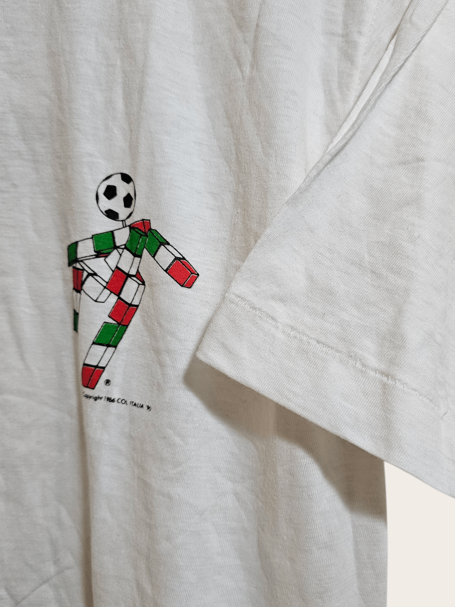 Vintage Italy 90's World Cup Paper Mate Sponsor Tee Size US L / EU 52-54 / 3 - 3 Thumbnail