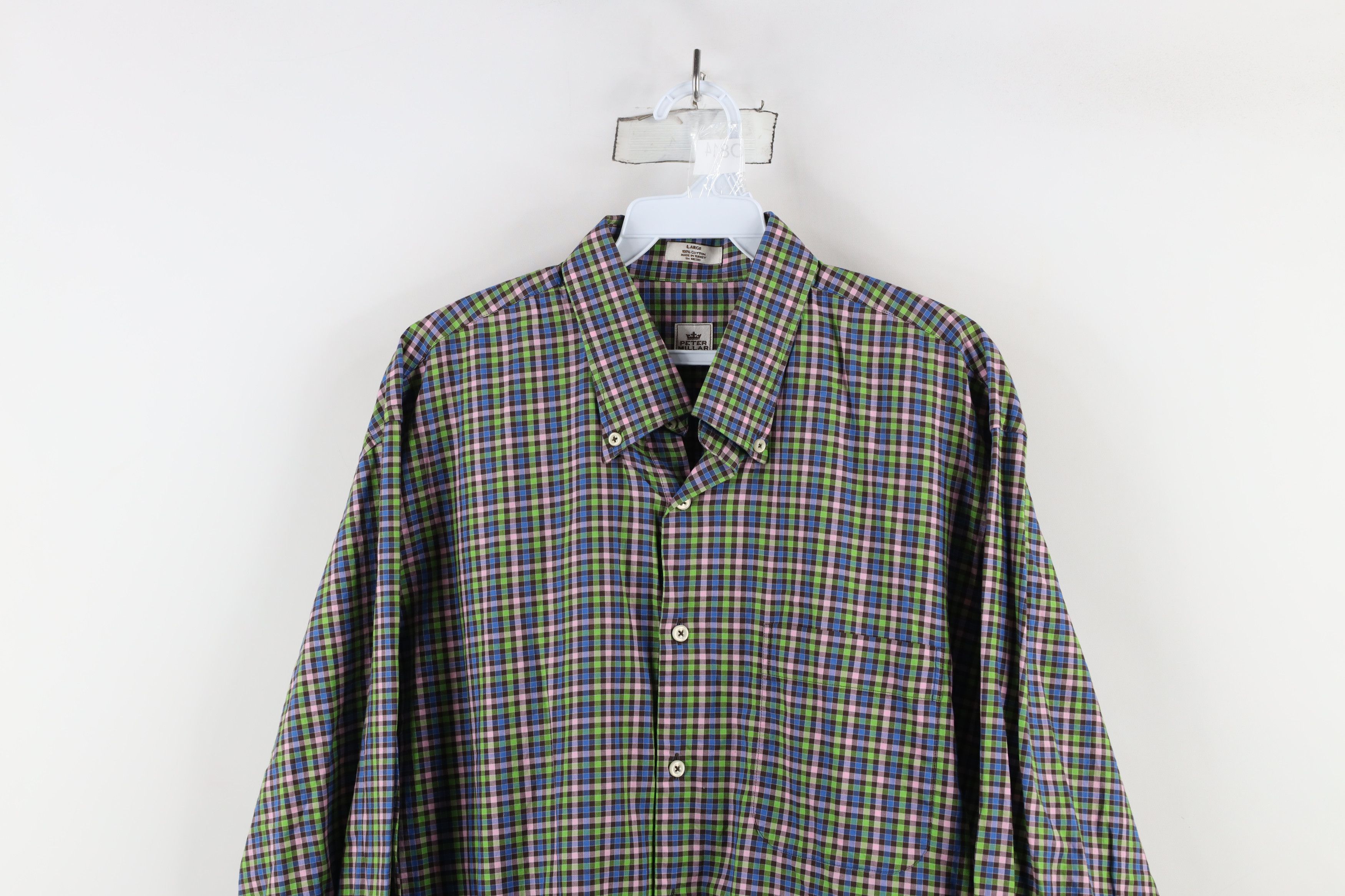 Peter Millar × Vintage Vintage Peter Millar Rainbow Collared Button Down Shirt Size US L / EU 52-54 / 3 - 2 Thumbnail