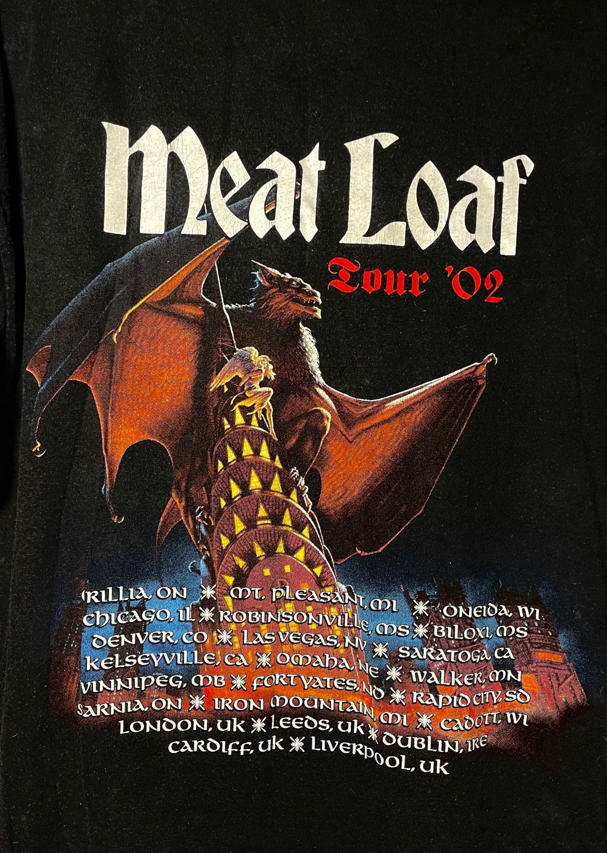 Band Tees Vintage Meat Loaf T Shirt 2002 Tour Tee Shirt Band Hype Y2K Size US L / EU 52-54 / 3 - 8 Thumbnail