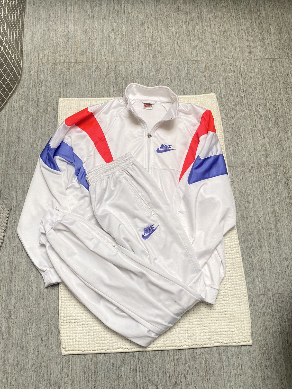 Nike × Vintage Nike Vintage Tracksuit Set 80s/90s Pants Crewneck y2k drill Size US L / EU 52-54 / 3 - 18 Thumbnail