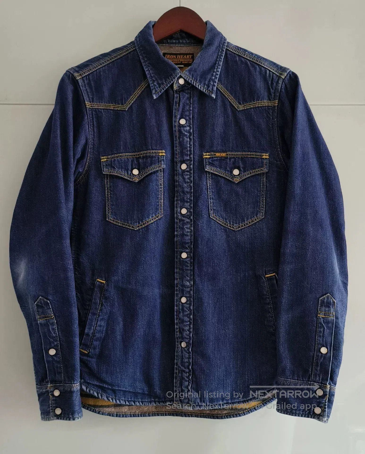 Iron Heart Vintage Denim Western Shirt. Size US M / EU 48-50 / 2 - 3 Thumbnail