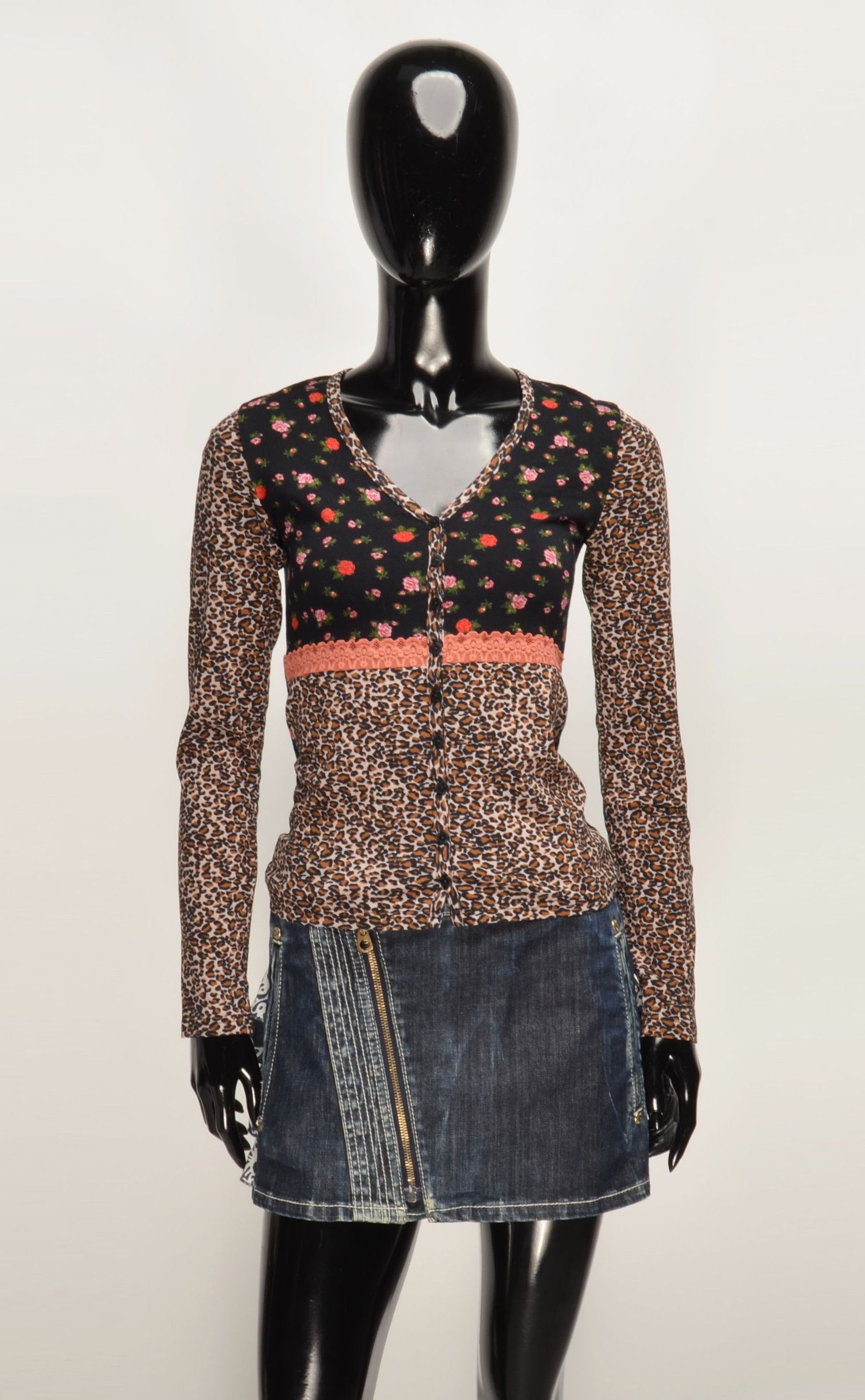 Morgan De Toi Vintage Morgan de Toi Rare Y2K Mesh Sleeves Floral Top Size S / US 4 / IT 40 - 6 Thumbnail