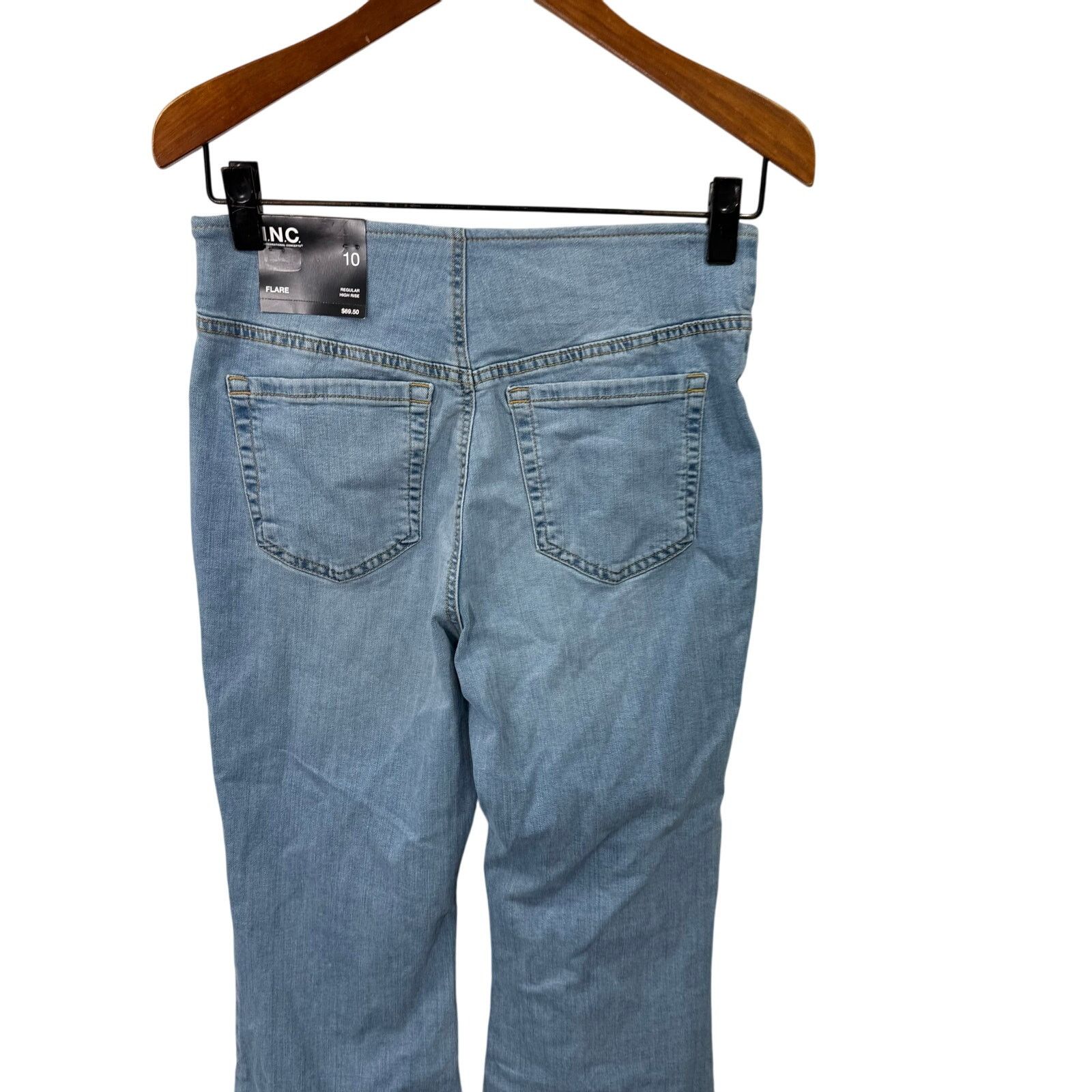 Macys INC International Concepts Jeans 10 Pull On Flare NEW # G620 Size 32" / US 10 / IT 46 - 4 Thumbnail