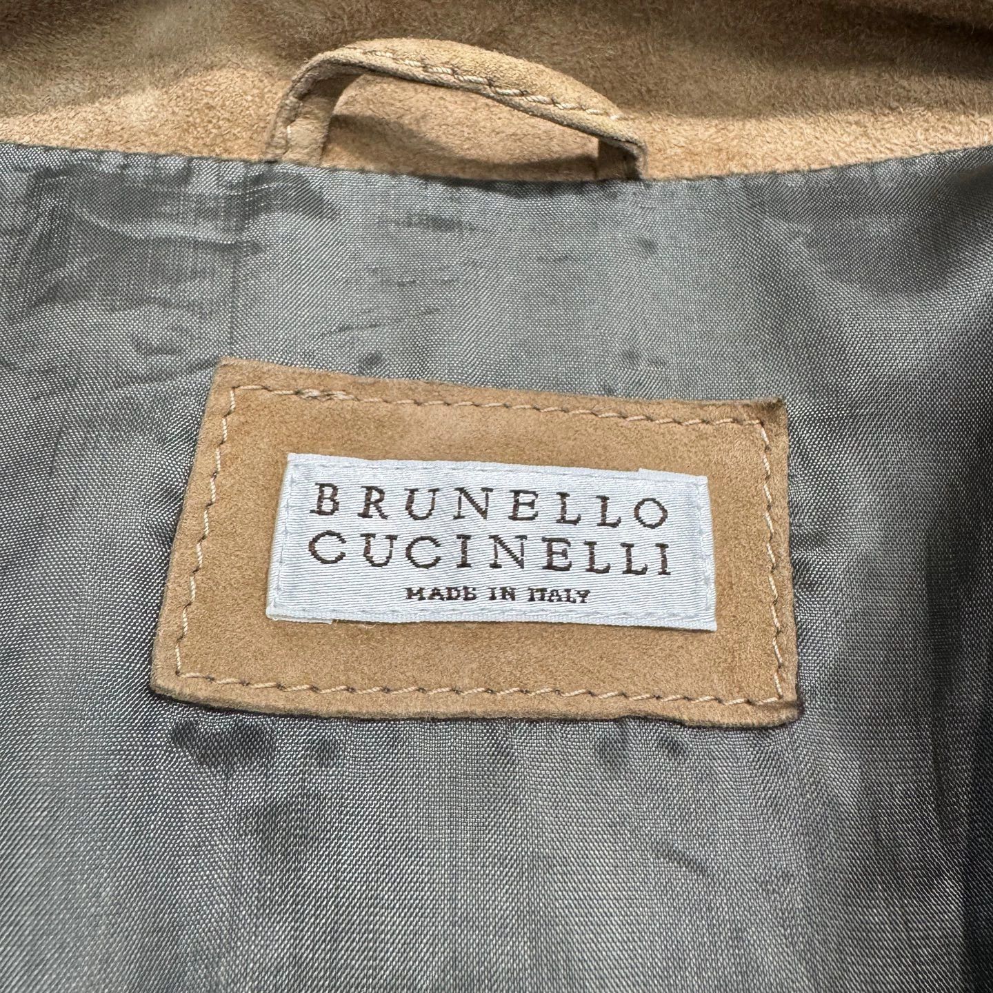 Brunello Cucinelli BRUNELLO CUCINELLI Suede Safari Jacket Size S Size US S / EU 44-46 / 1 - 2 Thumbnail