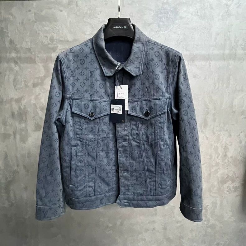 Louis Vuitton Louis Vuitton Blue Logo Denim Jacket Size US M / EU 48-50 / 2 - 1 Thumbnail