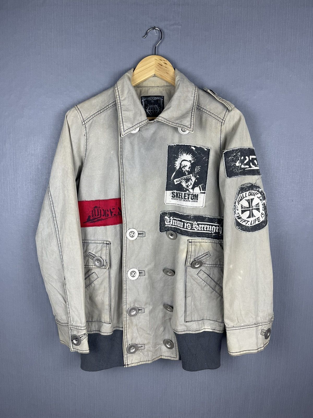 Seditionaries Vintage ALGONQUINS Double Collar Punk Bondage Patches Jacket Size US M / EU 48-50 / 2 - 2 Thumbnail