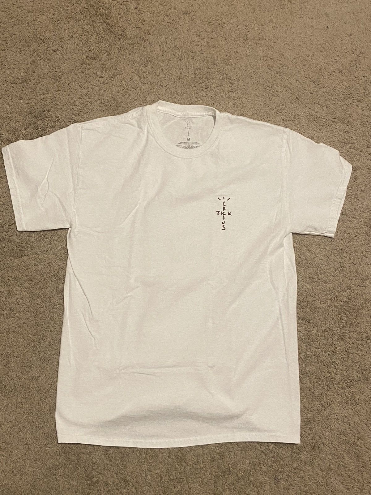 Travis Scott Cactus Jack white T-Shirt Size US M / EU 48-50 / 2 - 1 Thumbnail