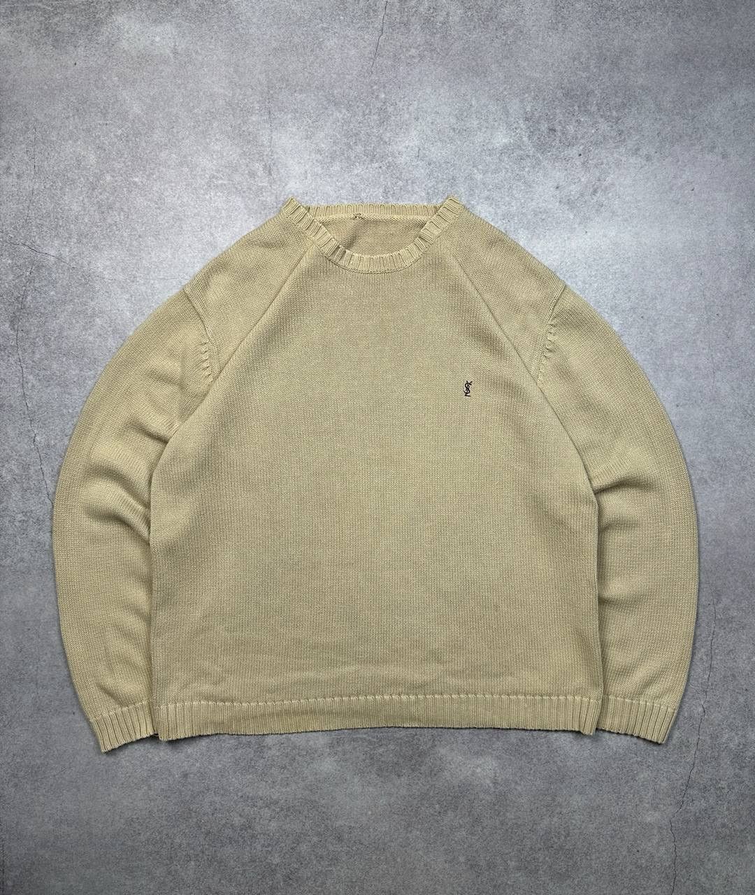 Vintage Yves Saint Laurent Knit Sweater Size XL – Classic
