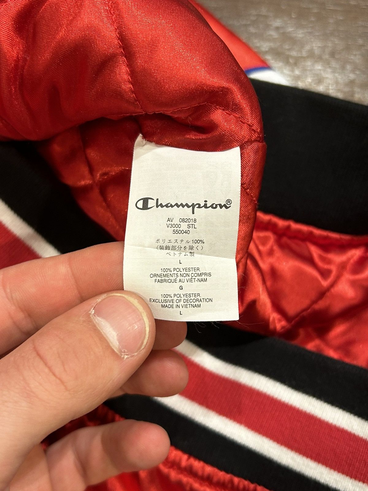 Supreme Supreme X Champion Hooded Satin Varsity Jacket Size US L / EU 52-54 / 3 - 4 Thumbnail